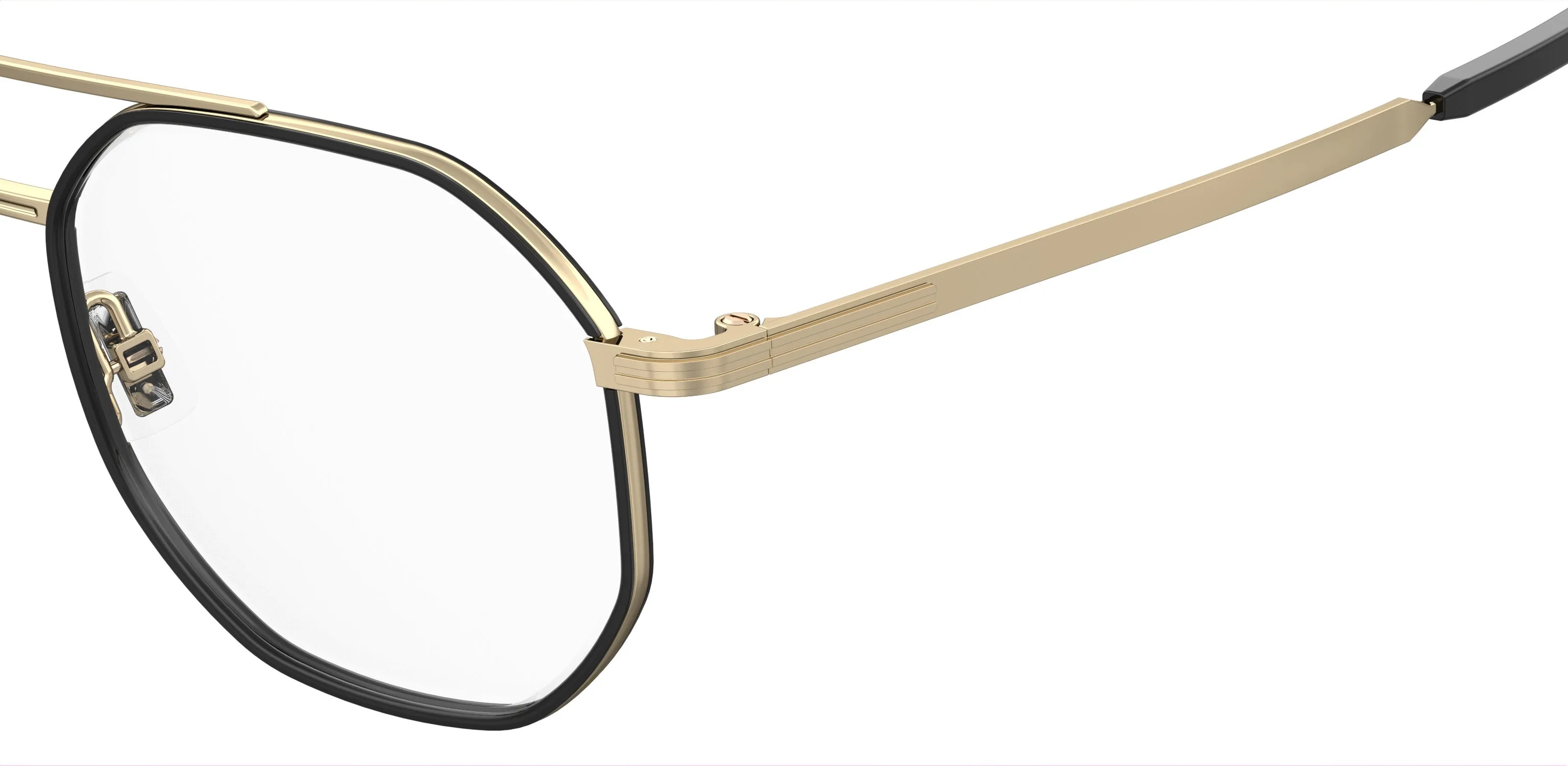 Hugo Boss BOSS 1632 RHL Montature da vista Acciaio Oro / Nero Geometrica - immagine 3