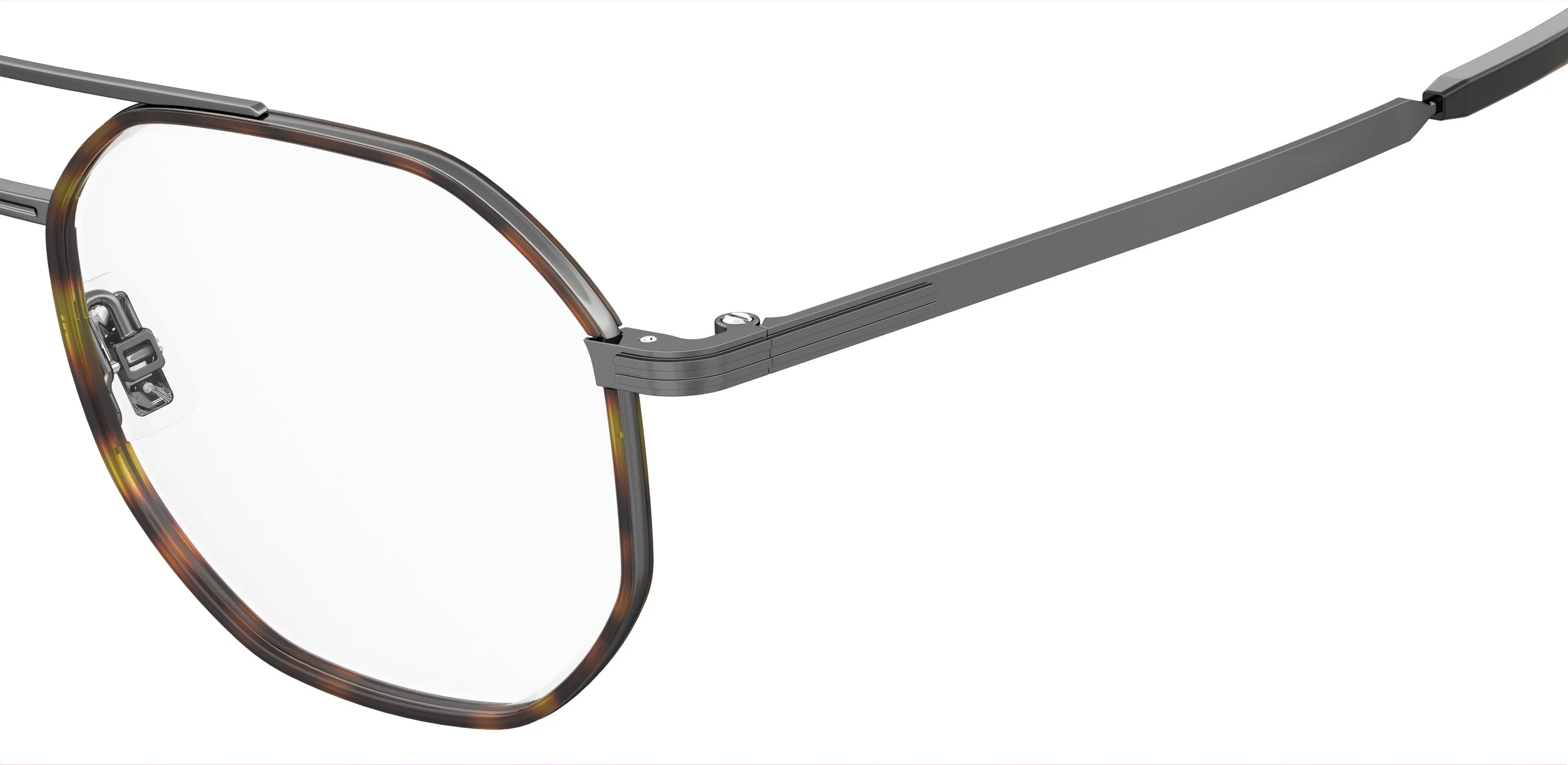 Hugo Boss BOSS 1632 EKP Montature da vista Acciaio Havana Canna di Fucile Geometrica - immagine 3