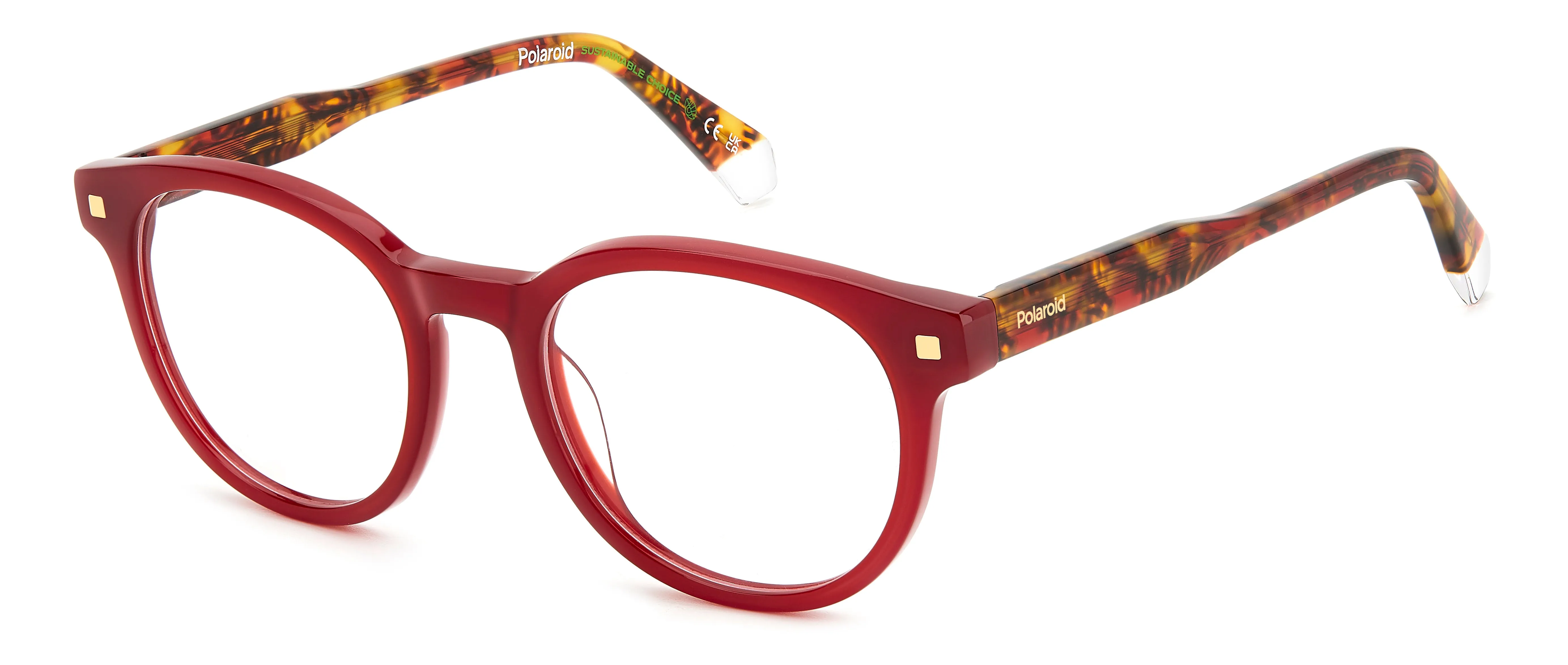 Polaroid PLD D519 LHF Montature da vista Bio-acetato Bordeaux Pantos - immagine 1