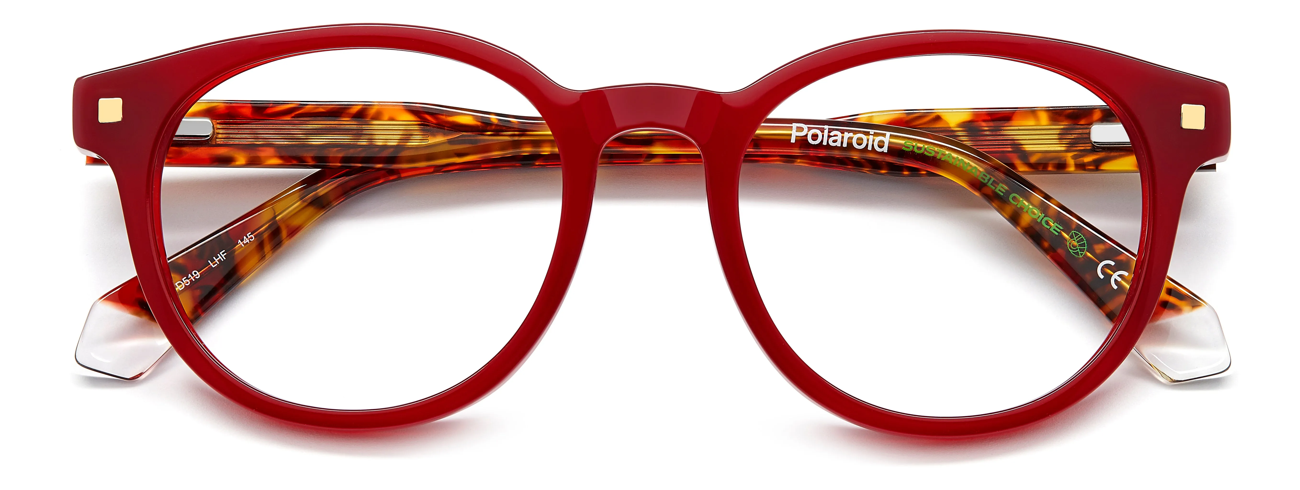 Polaroid PLD D519 LHF Montature da vista Bio-acetato Bordeaux Pantos - immagine 3