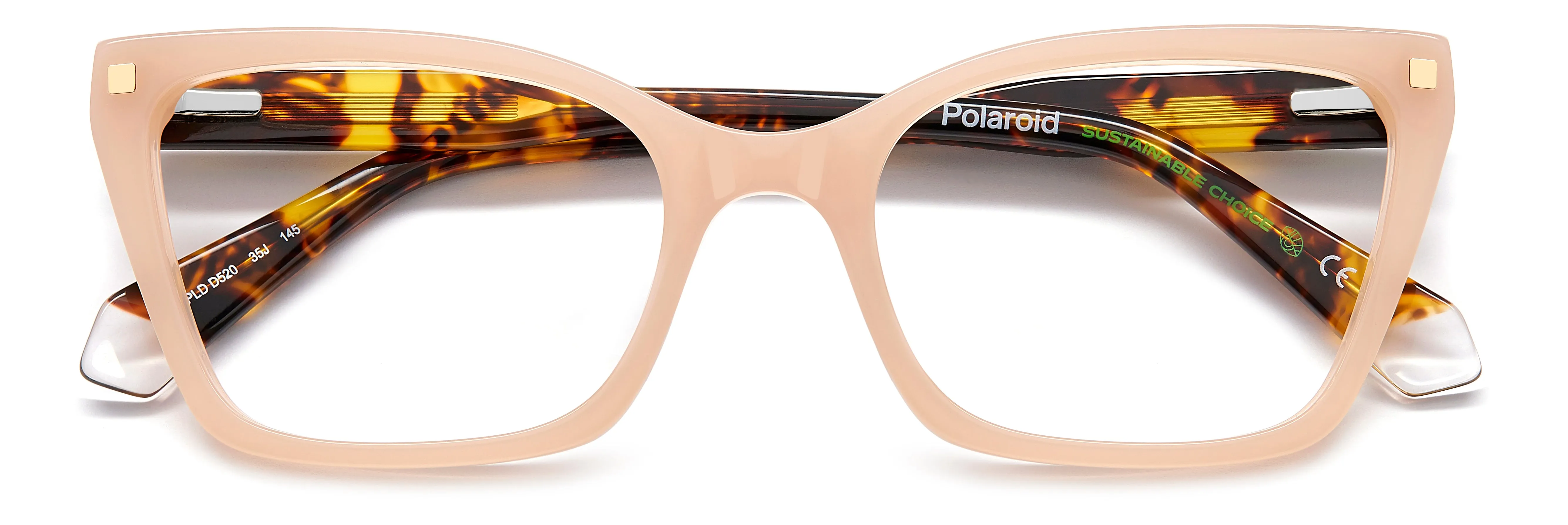 Polaroid PLD D520 35J Montature da vista Bio-acetato Rosa Squadrata - immagine 3