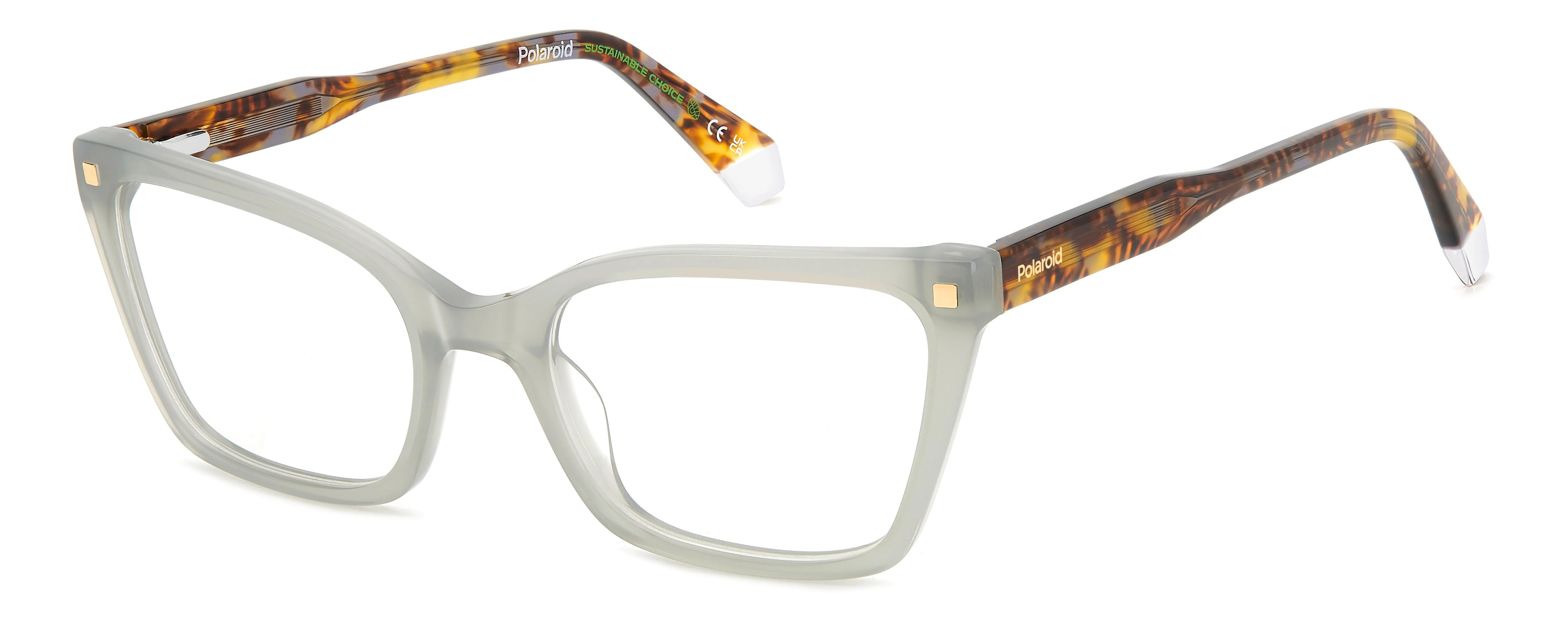 Polaroid PLD D520 1ED Montature da vista Bio-acetato Verde Squadrata - immagine 1