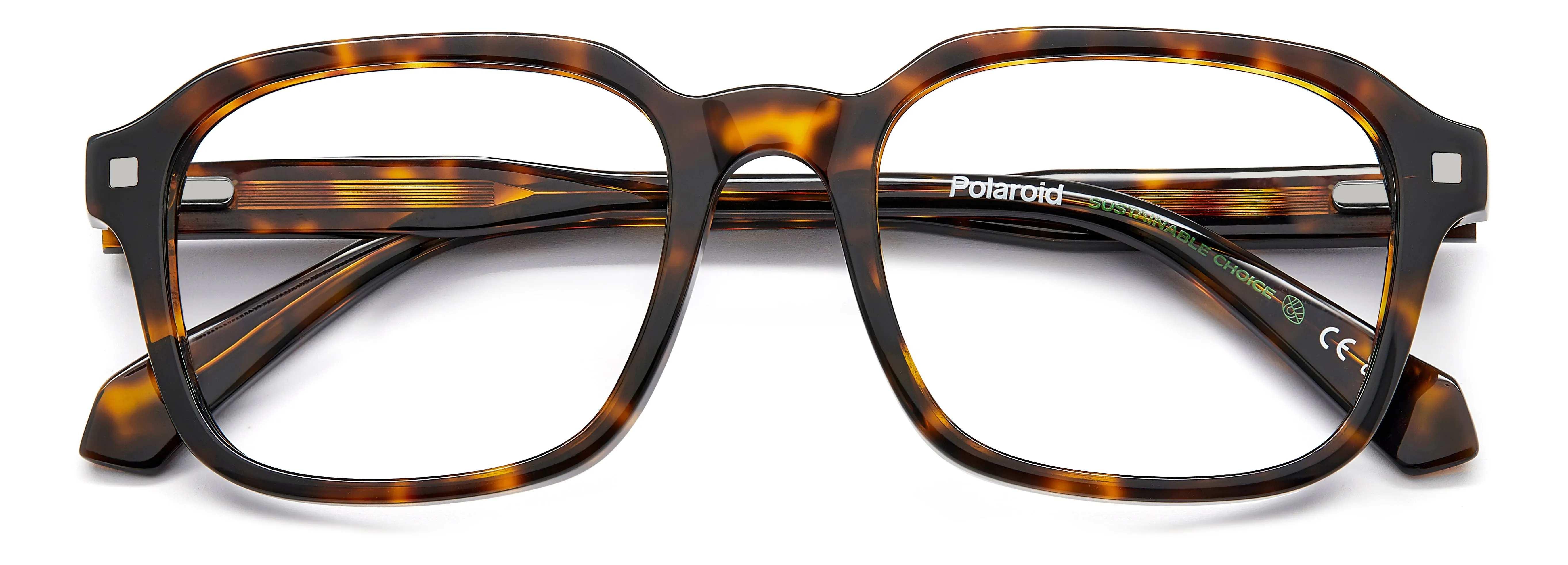 Polaroid PLD D518 086 Montature da vista Bio-acetato Havana Squadrata - immagine 3