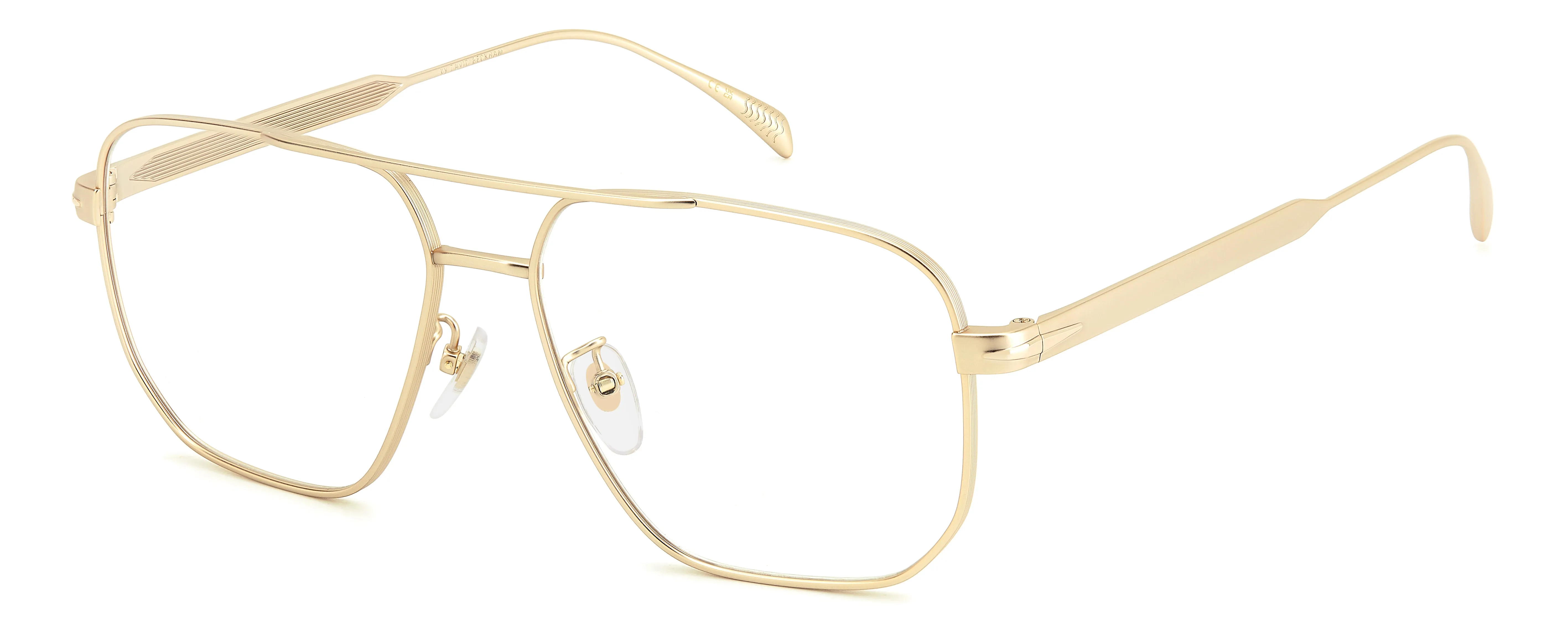 DAVID BECKHAM DB 7124 AOZ Montature da vista Titanio Oro opaco Squadrata - immagine 1