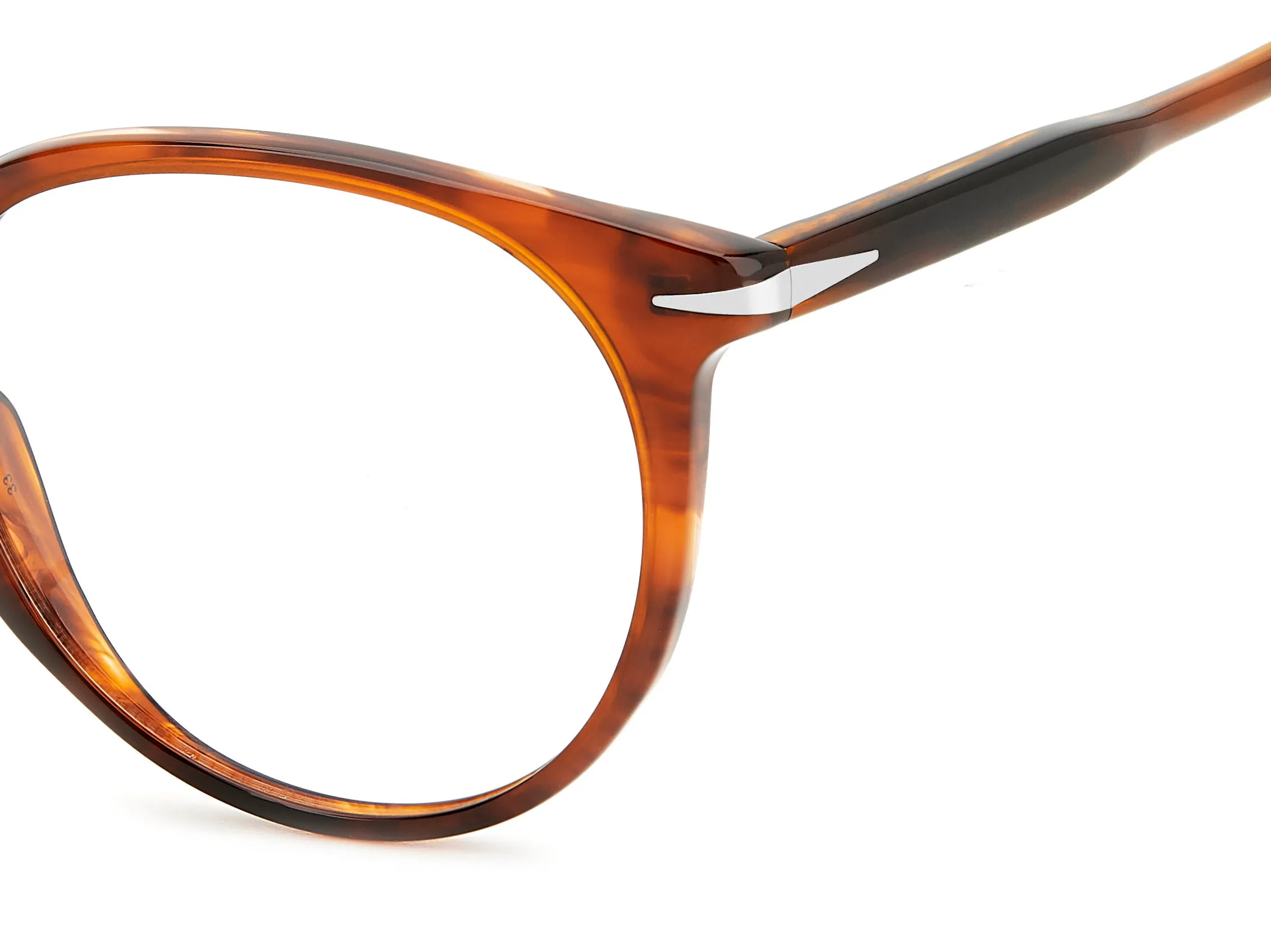 DAVID BECKHAM DB 1139 EX4 Montature da vista Acetato Corno marrone Rotonda - immagine 3
