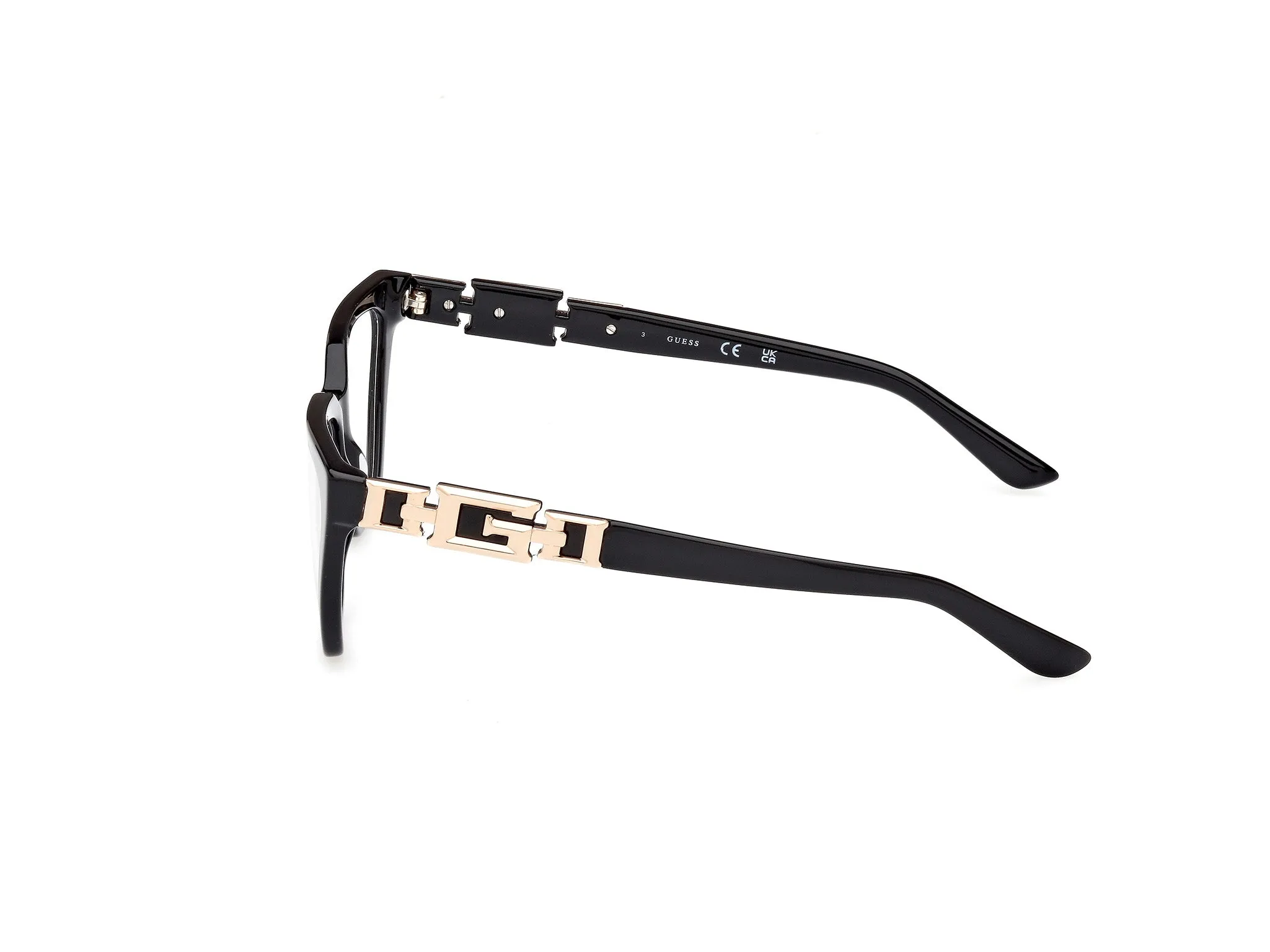 Guess GU2985 001 Montature da vista Acetato Nero Cat Eye Normale - immagine 2