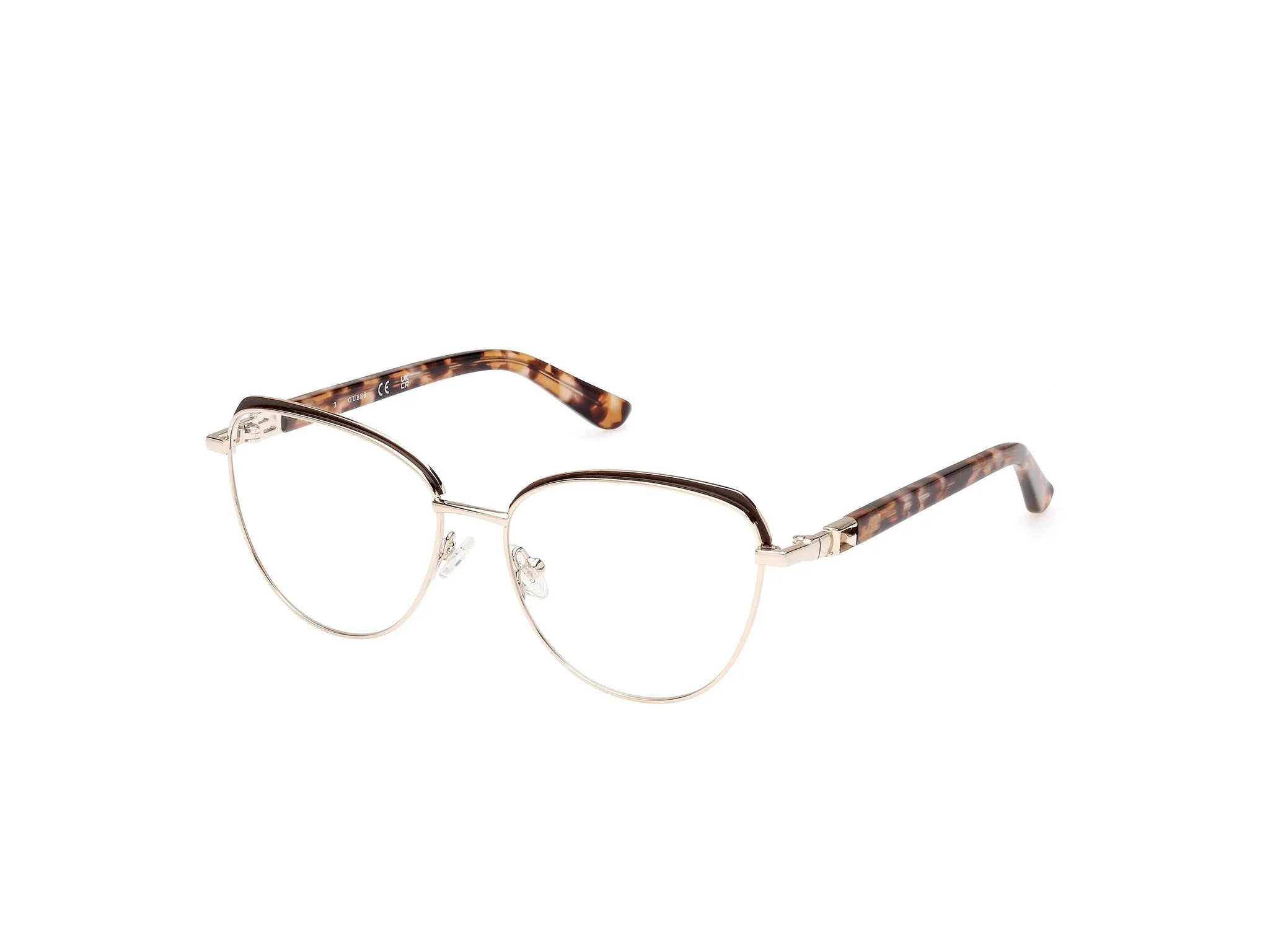 Guess GU2982 50 Montature da vista Metallo Marrone Rotonda Normale - immagine 1