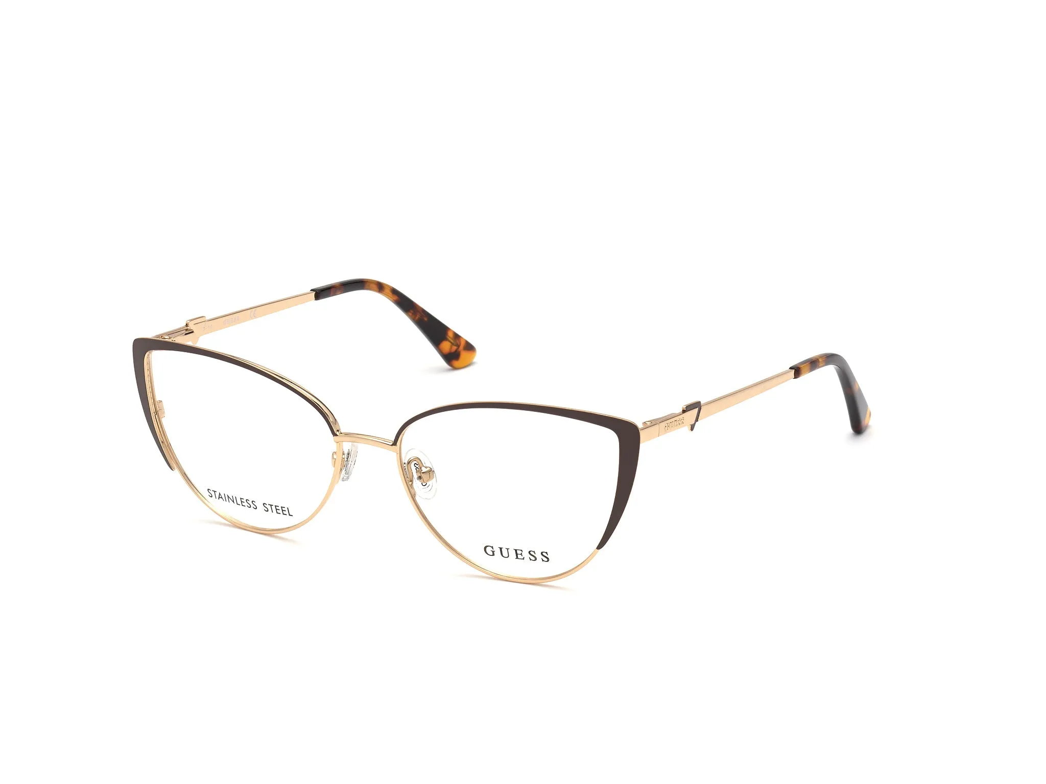 Guess GU2813 49 Montature da vista Metallo Marrone Cat Eye Normale - immagine 1