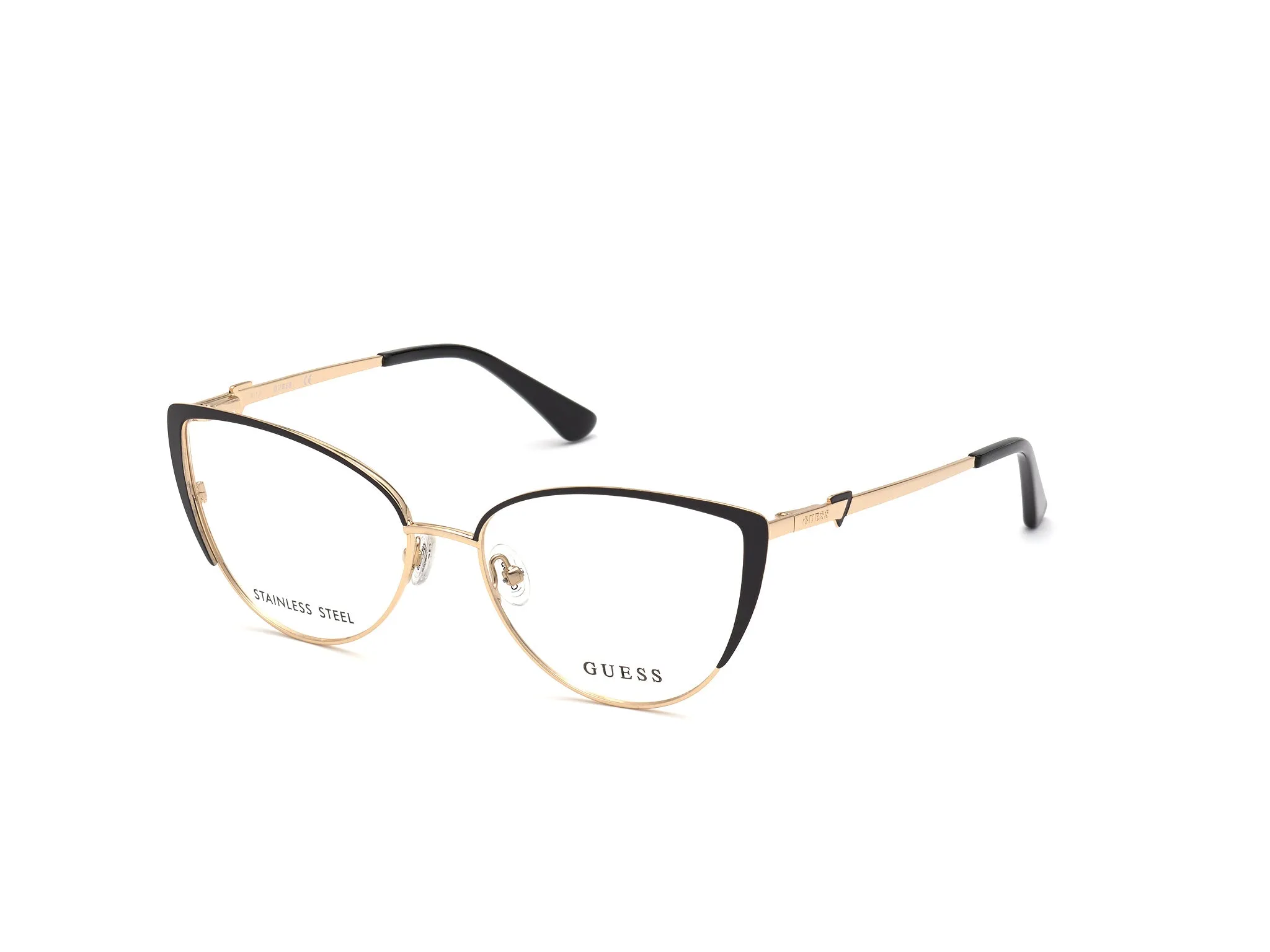 Guess GU2813 2 Montature da vista Metallo Nero Cat Eye Normale - immagine 1