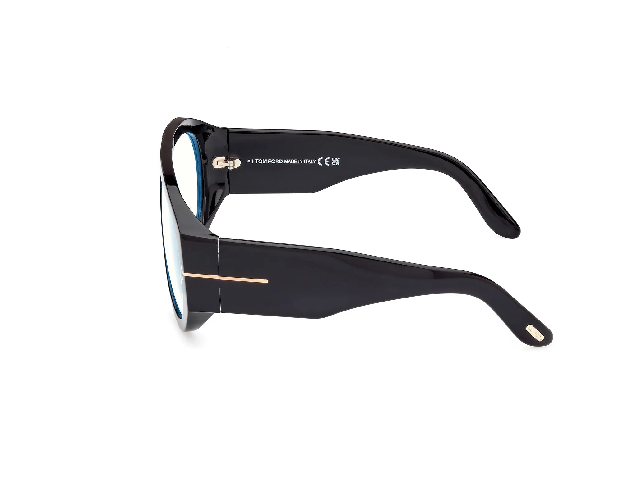 TOM FORD FT5958-B 1 Montature da vista Acetato Nero Pilot Normale - immagine 2