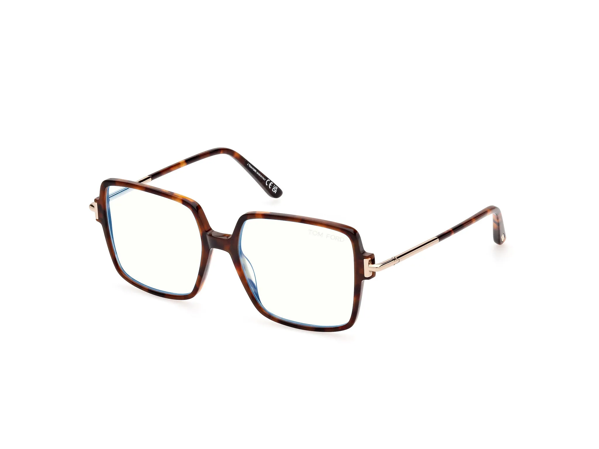 TOM FORD FT5915-B 52 Montature da vista Acetato Havana Squadrata Normale - immagine 1
