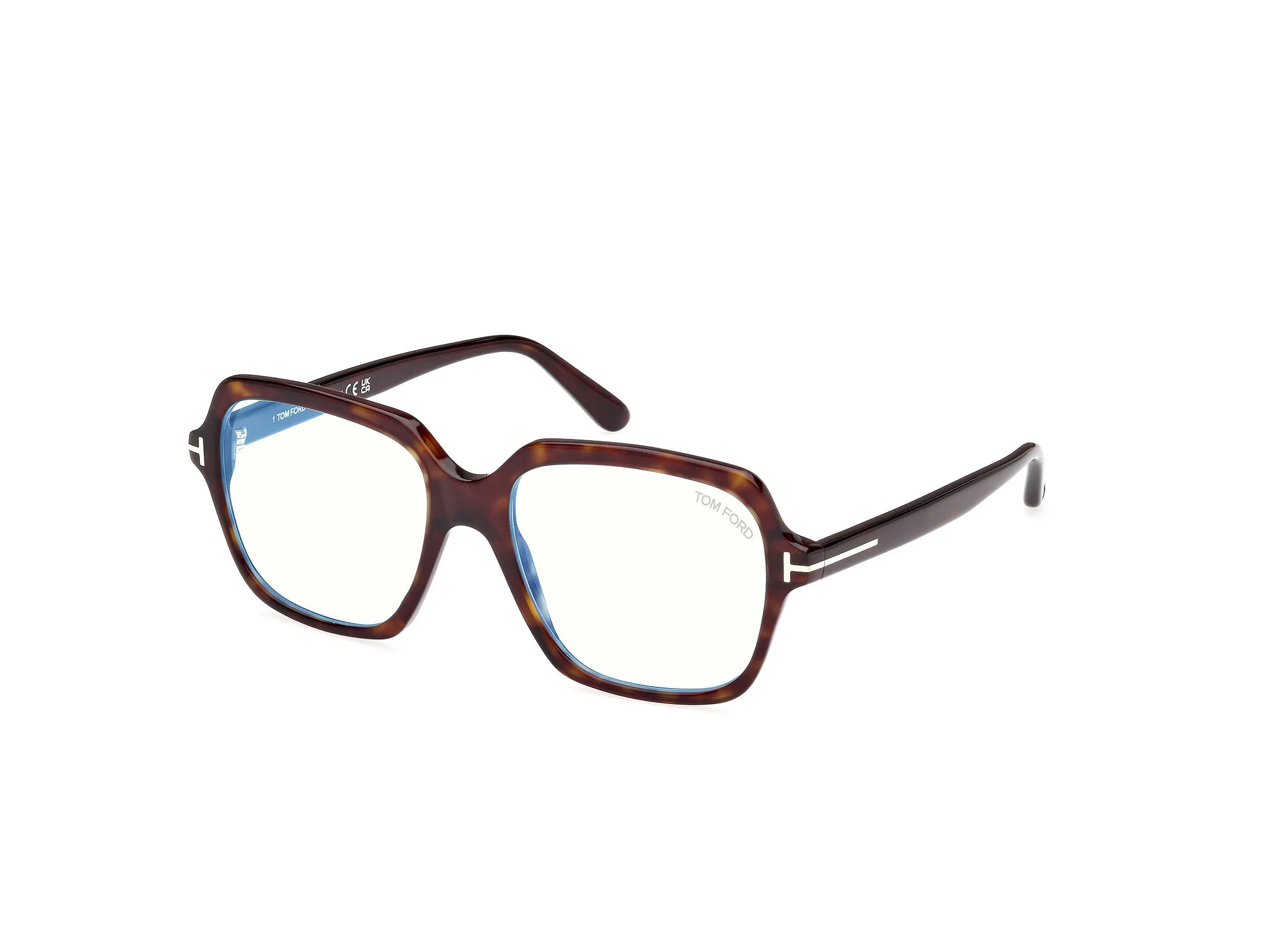 TOM FORD FT5908-B 52 Montature da vista Acetato Havana Geometrica Normale - immagine 1