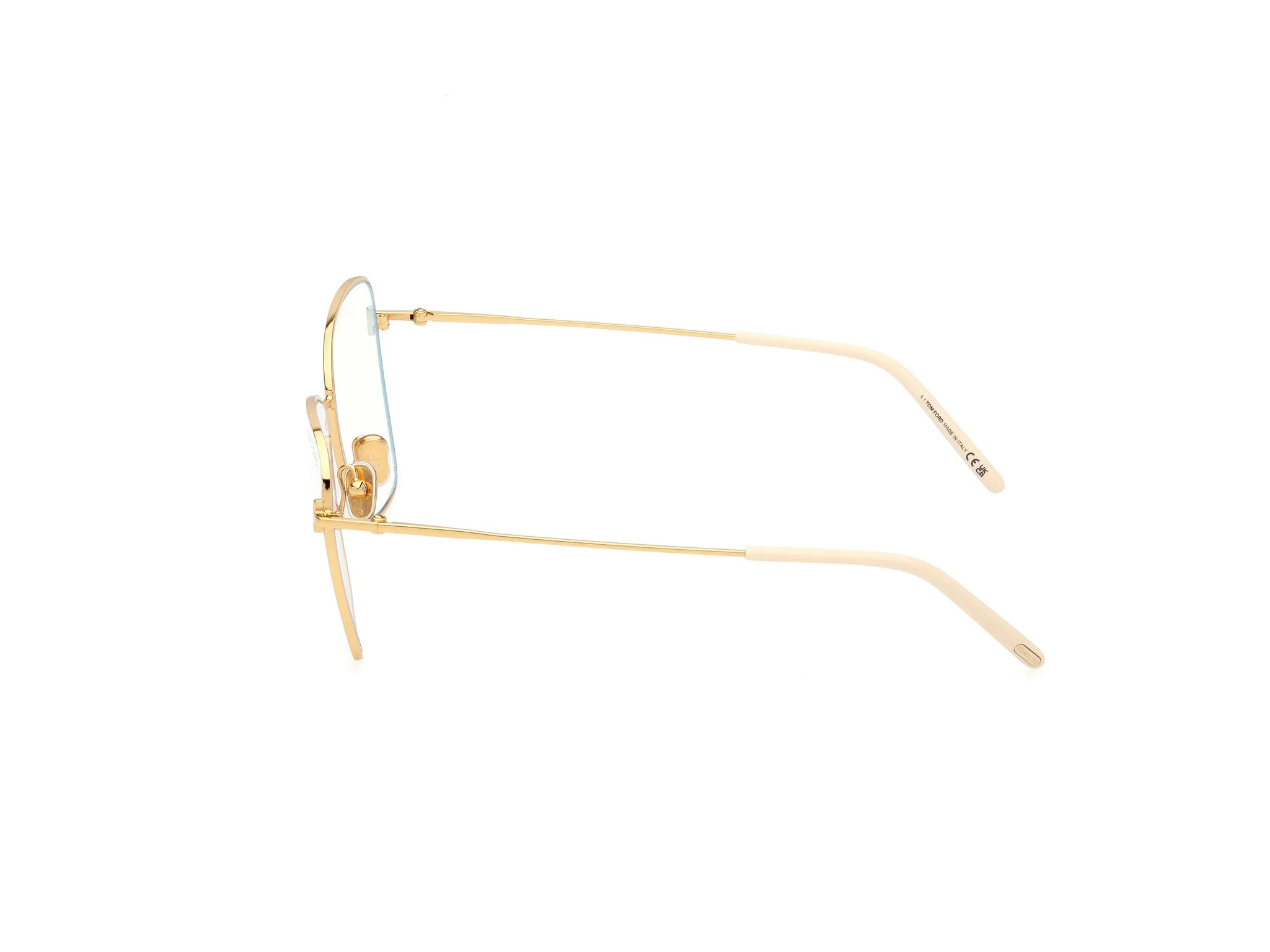 TOM FORD FT5906-B 25 Montature da vista Metallo Avorio Farfalla Normale - immagine 2