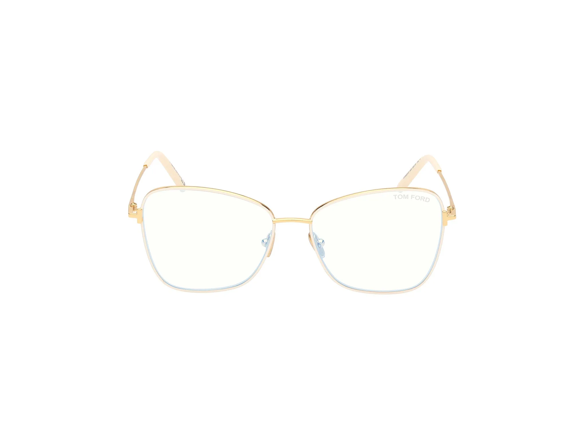 TOM FORD FT5906-B 25 Montature da vista Metallo Avorio Farfalla Normale - immagine 3