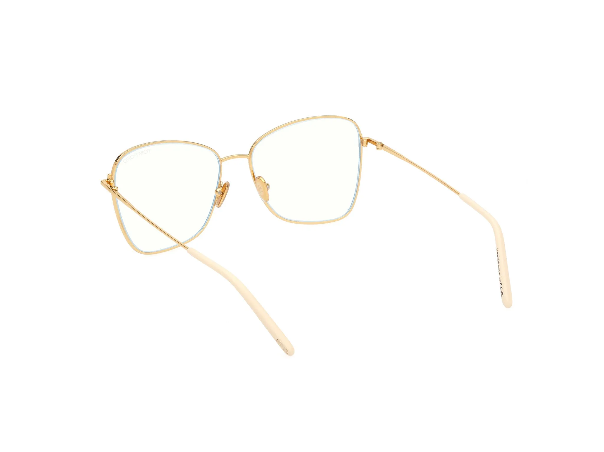 TOM FORD FT5906-B 25 Montature da vista Metallo Avorio Farfalla Normale - immagine 4