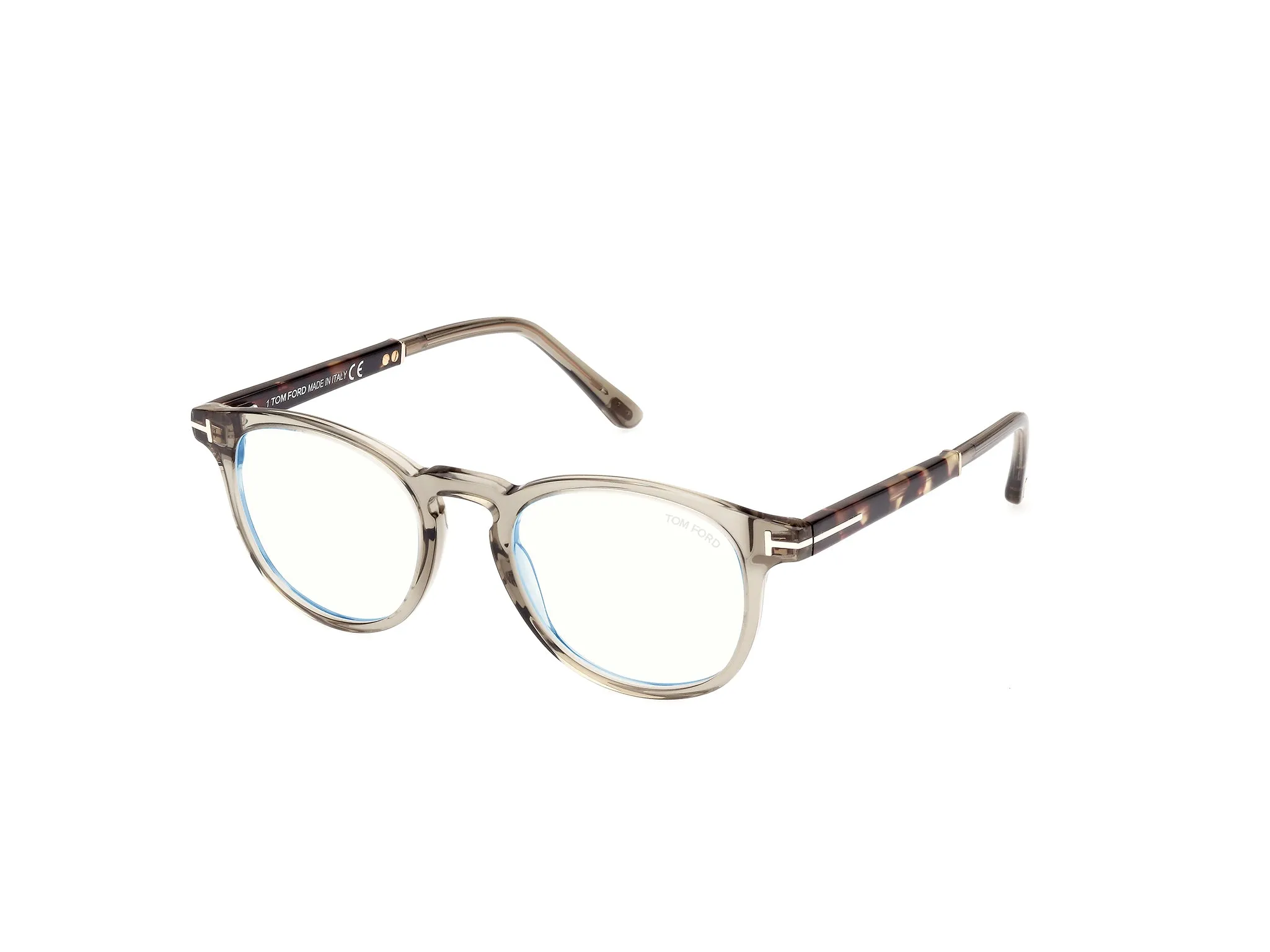 TOM FORD FT5891-B 95 Montature da vista Acetato Verde Rotonda Normale - immagine 1