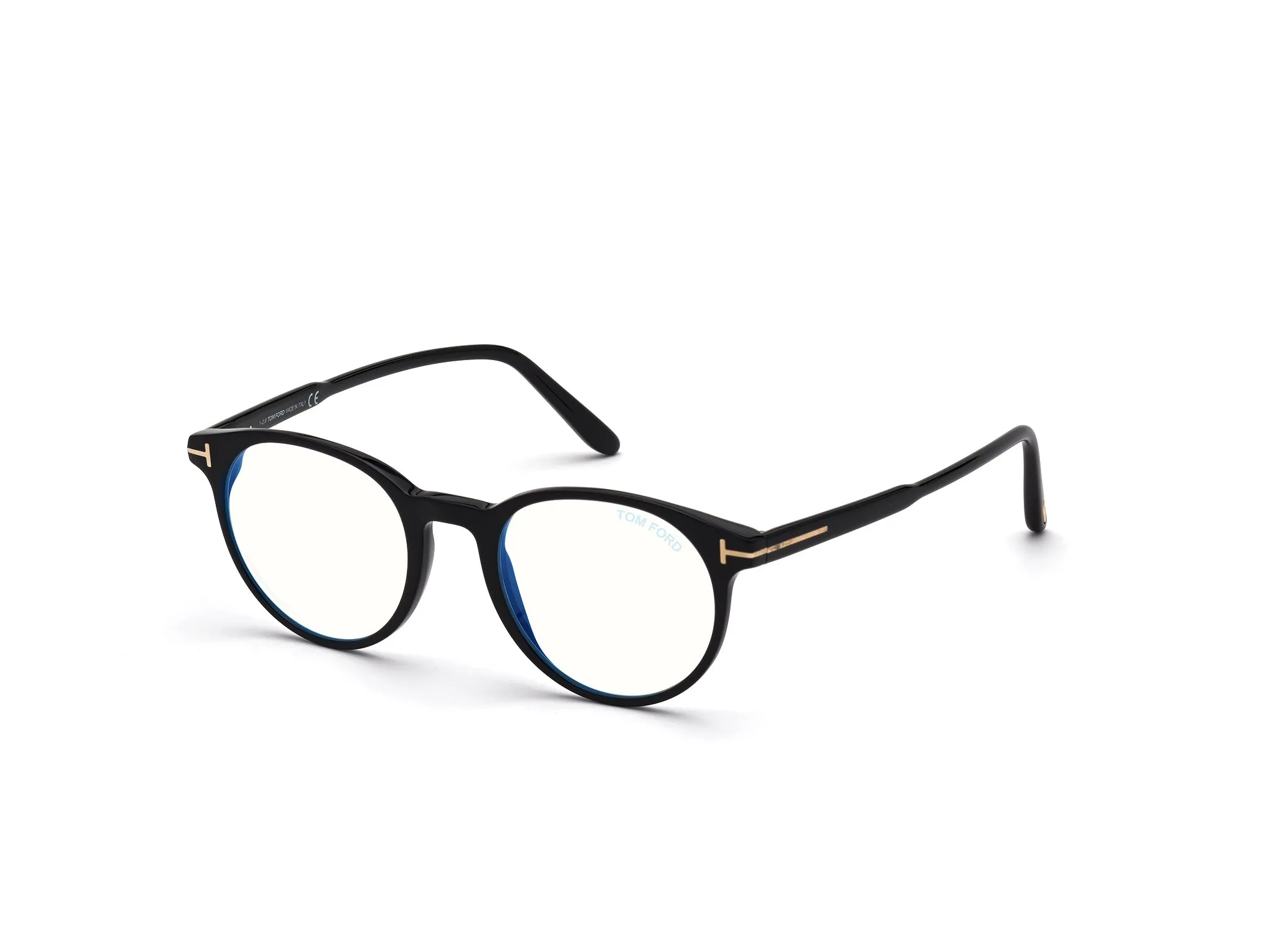 TOM FORD FT5695-B 1 Montature da vista Acetato Nero Rotonda Normale - immagine 1