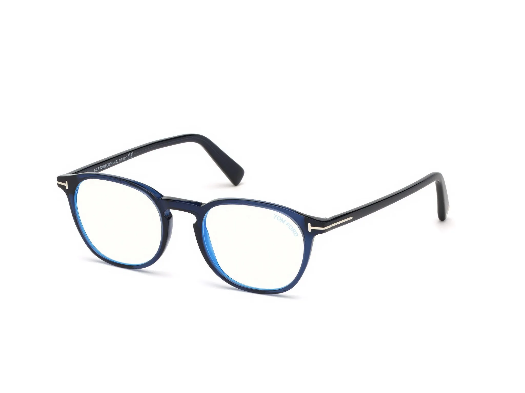 TOM FORD FT5583-B 90 Montature da vista Acetato Blu Geometrica Normale - immagine 1