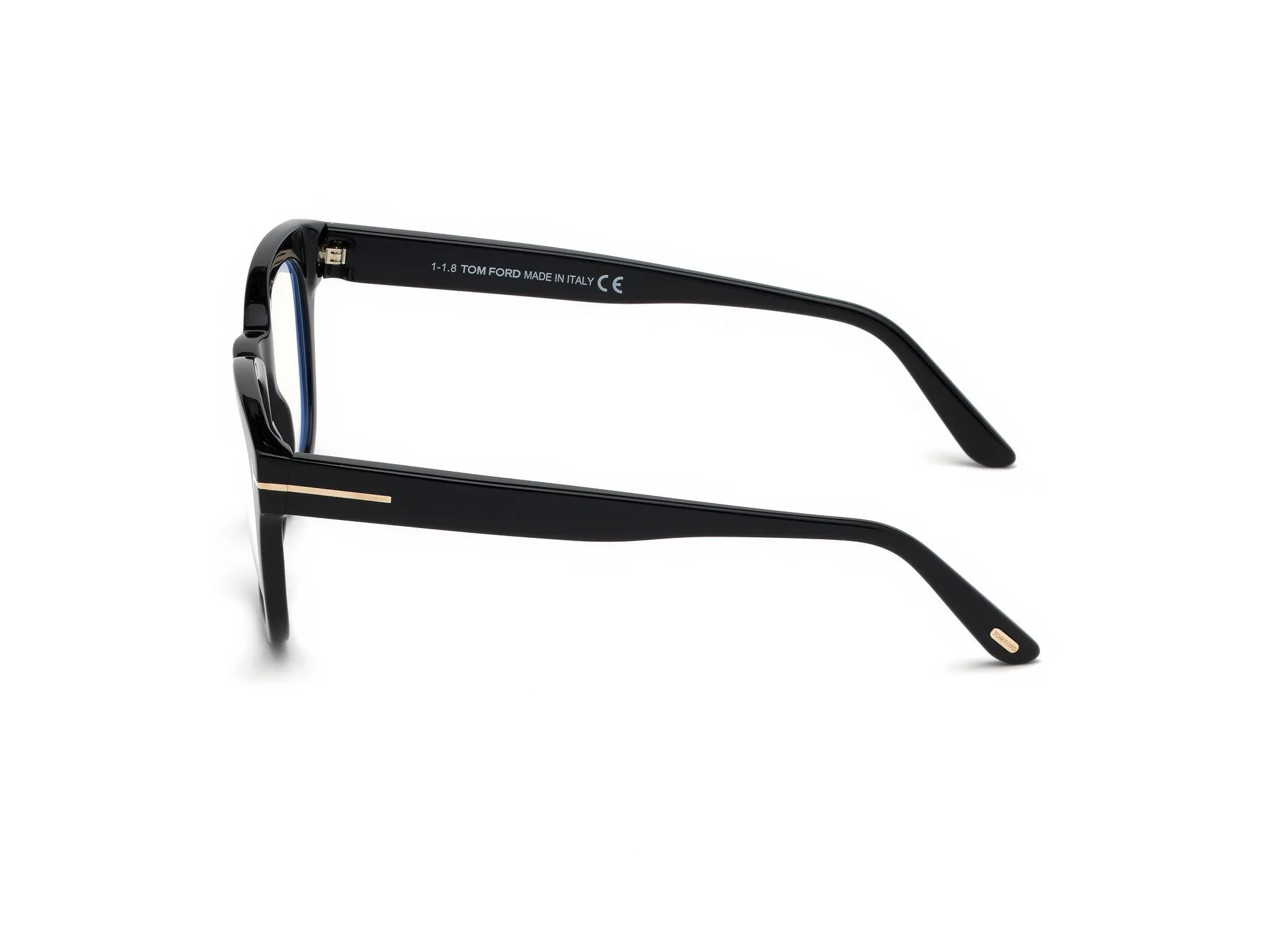 TOM FORD FT5542-B 1 Montature da vista Acetato Nero Rotonda Normale - immagine 2