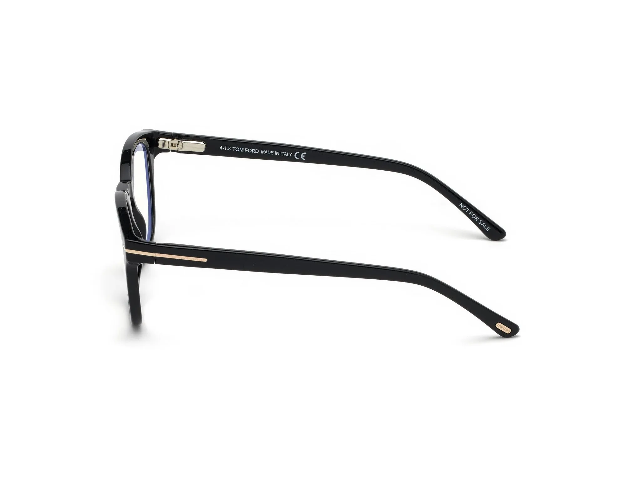 TOM FORD FT5532-B 01V Montature da vista Acetato Nero Blu Rotonda Normale - immagine 2