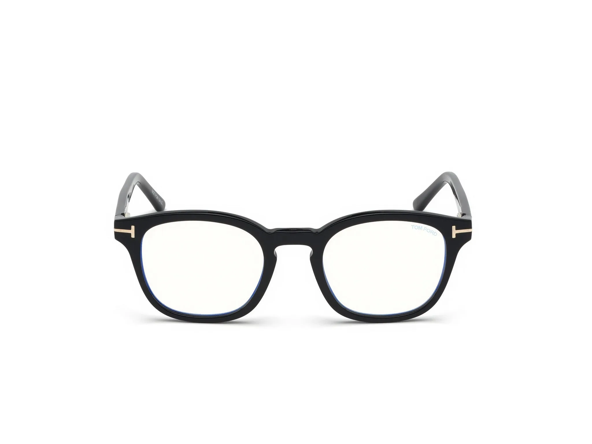 TOM FORD FT5532-B 01V Montature da vista Acetato Nero Blu Rotonda Normale - immagine 3