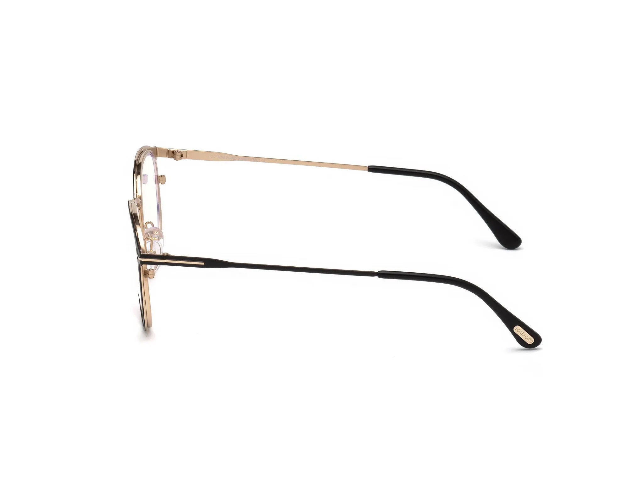 TOM FORD FT5528-B 2 Montature da vista Metallo Nero Rotonda Normale - immagine 2