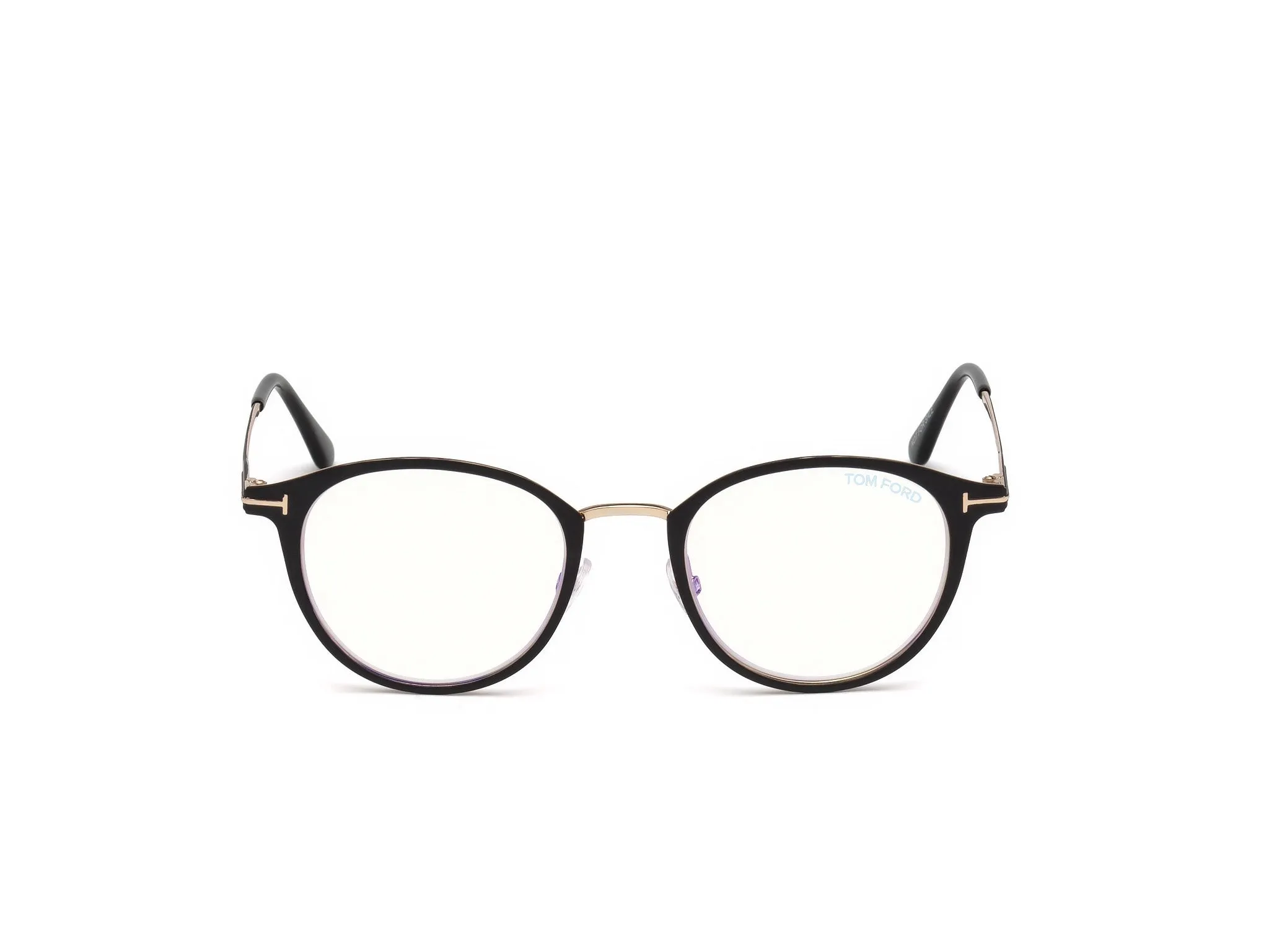TOM FORD FT5528-B 2 Montature da vista Metallo Nero Rotonda Normale - immagine 3