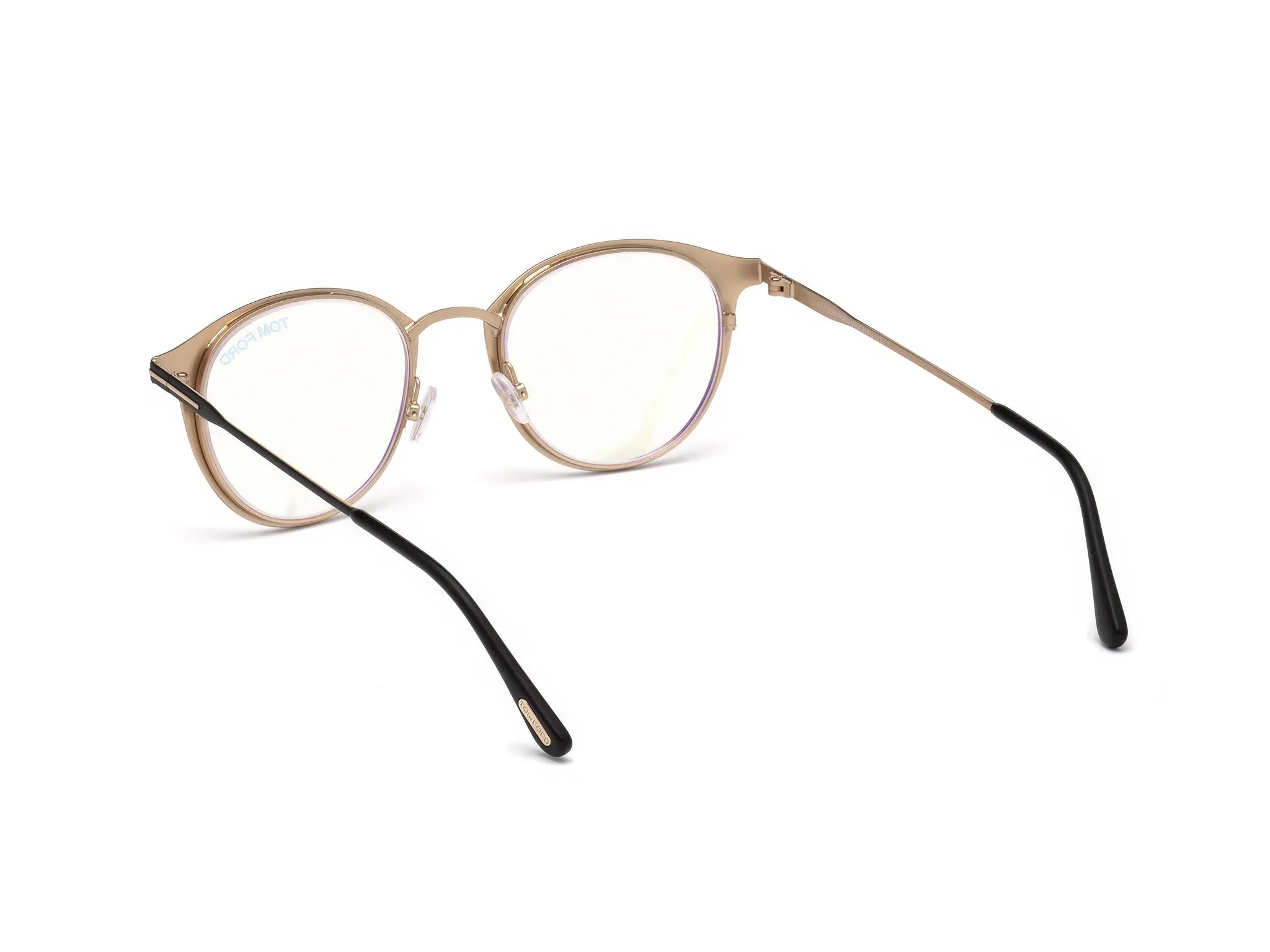 TOM FORD FT5528-B 2 Montature da vista Metallo Nero Rotonda Normale - immagine 4