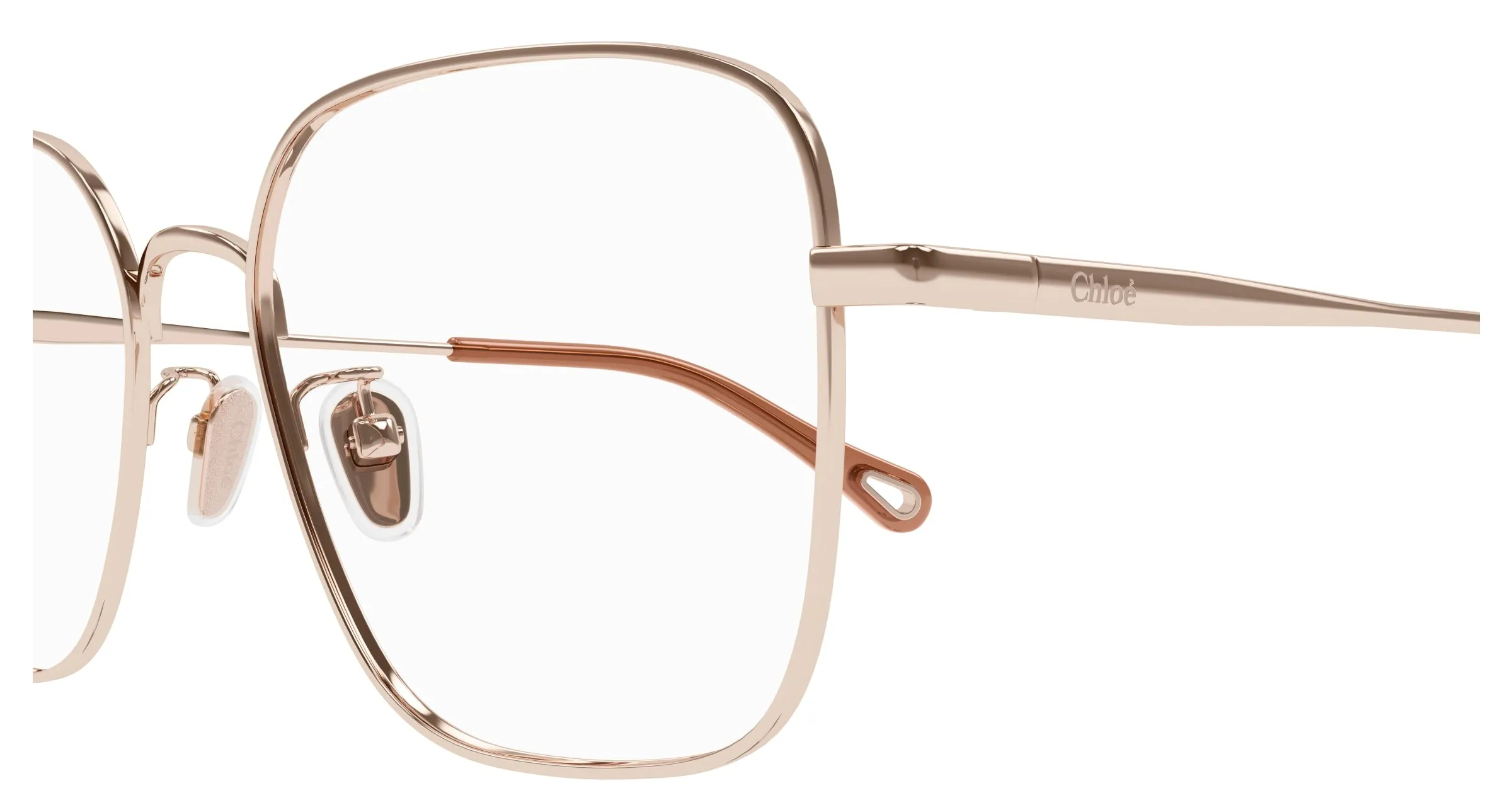Chloé CH0214OA 003 Montature da vista Metallo Oro Squadrata - immagine 3
