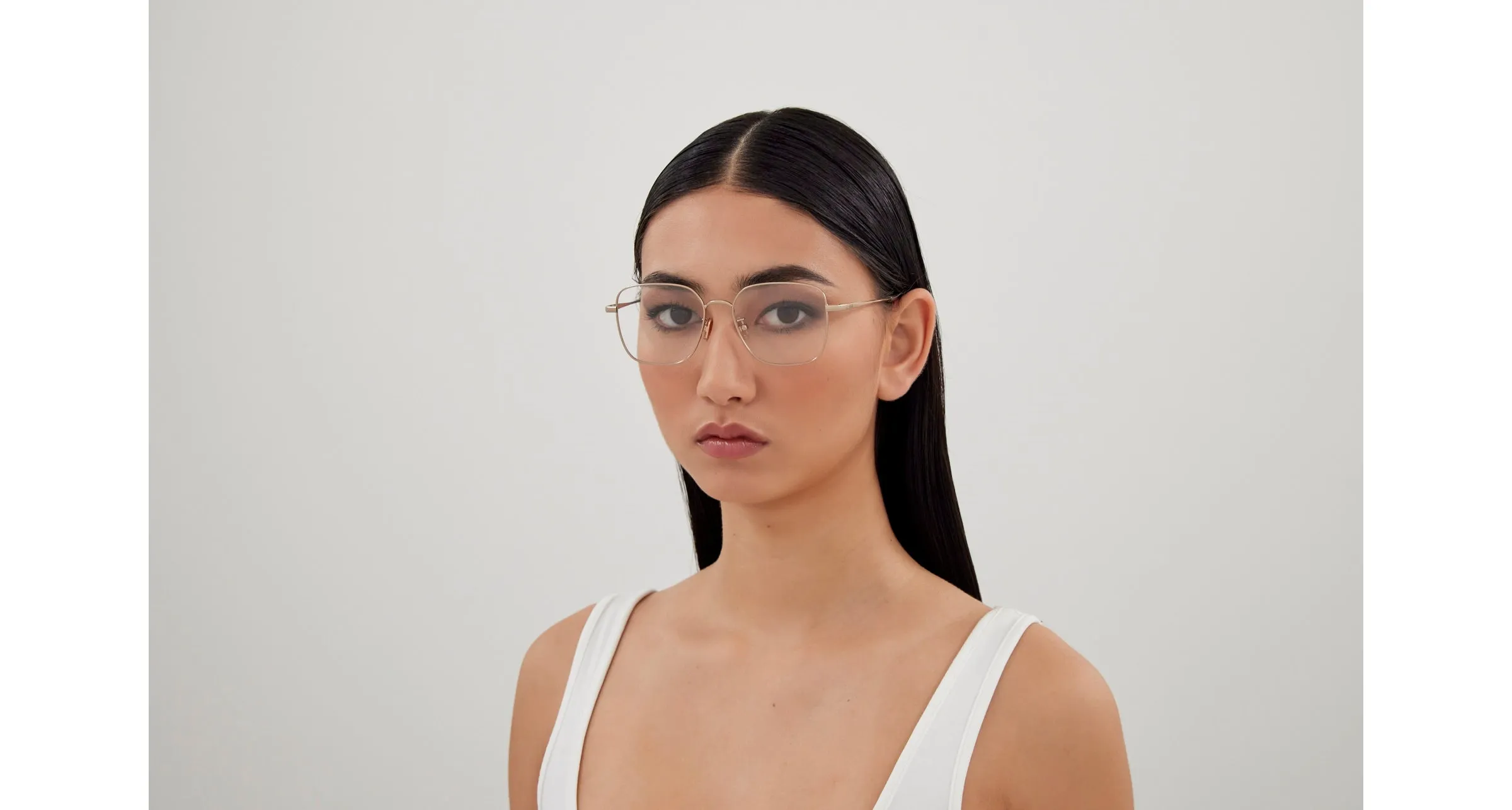 Chloé CH0214OA 003 Montature da vista Metallo Oro Squadrata - immagine 4