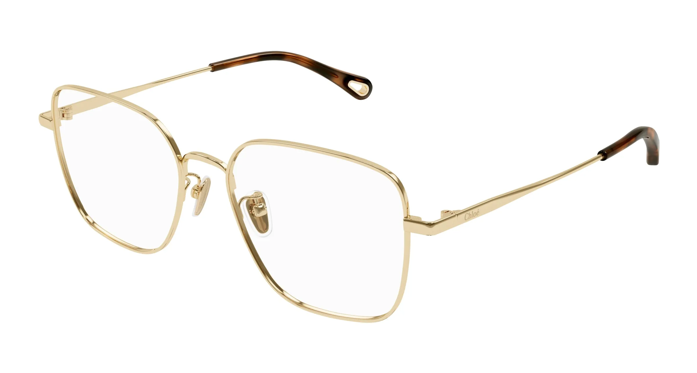 Chloé CH0214OA 001 Montature da vista Metallo Oro Squadrata - immagine 1