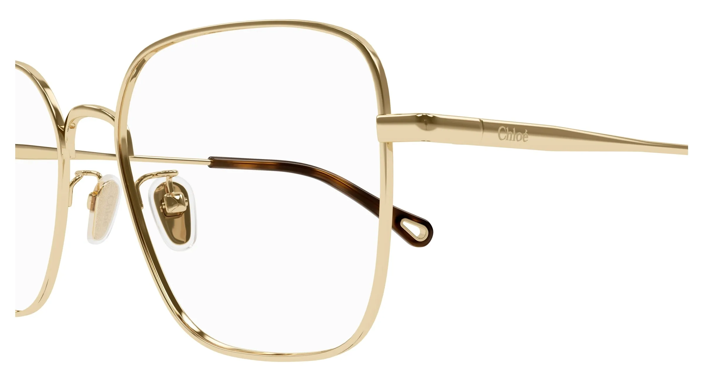 Chloé CH0214OA 001 Montature da vista Metallo Oro Squadrata - immagine 3