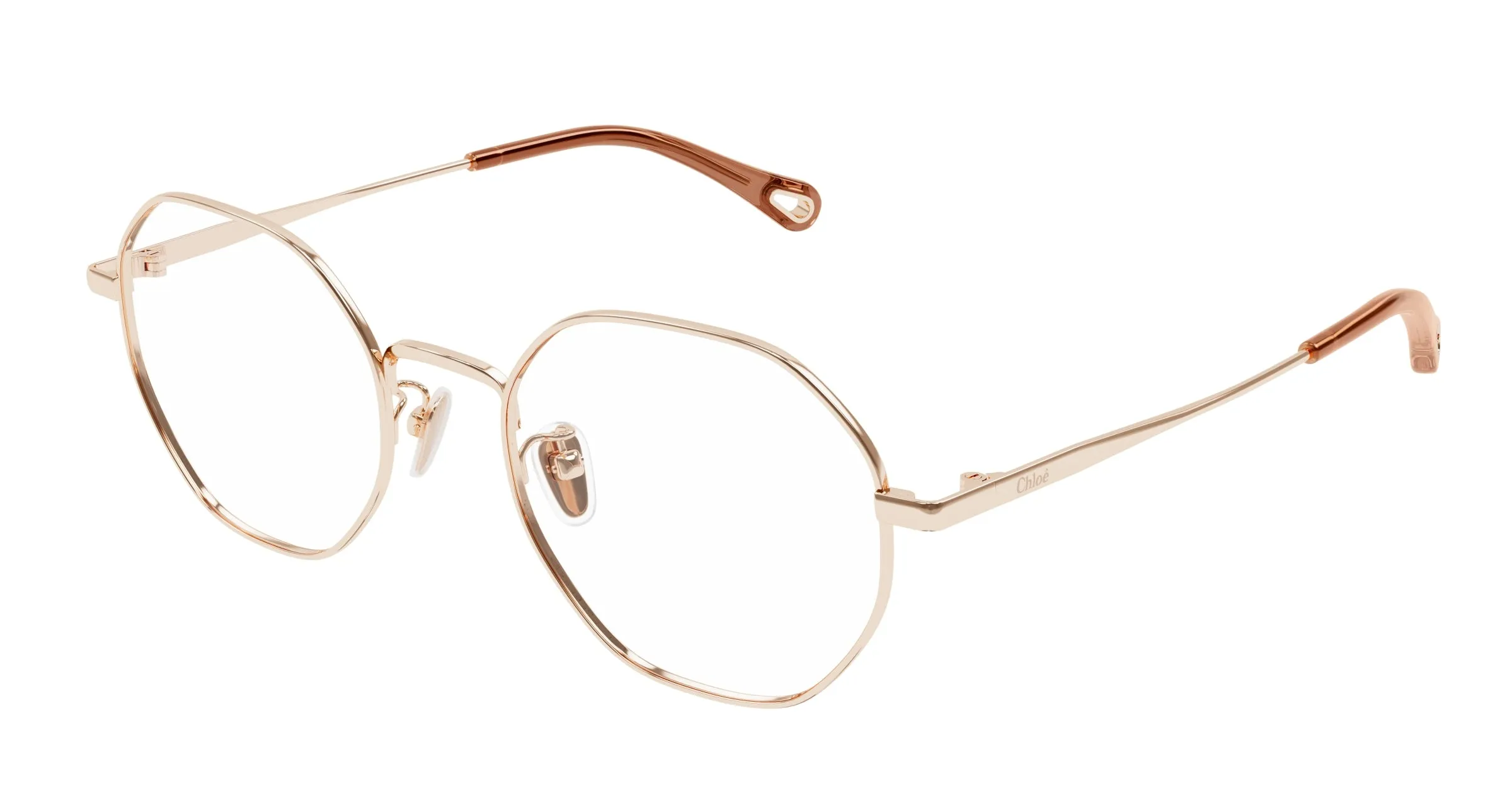 Chloé CH0215OA 003 Montature da vista Metallo Oro Rotonda - immagine 1