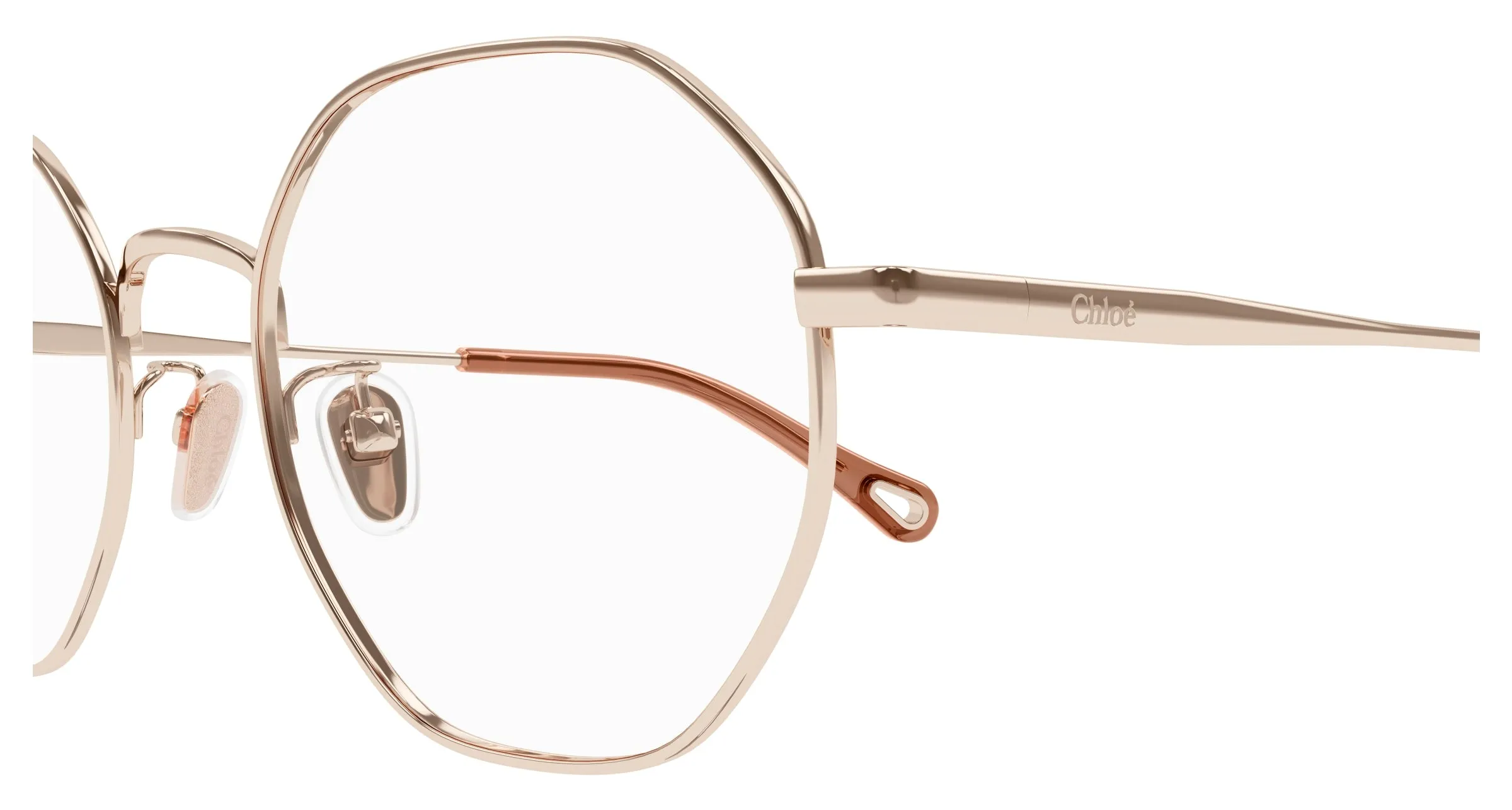 Chloé CH0215OA 003 Montature da vista Metallo Oro Rotonda - immagine 3