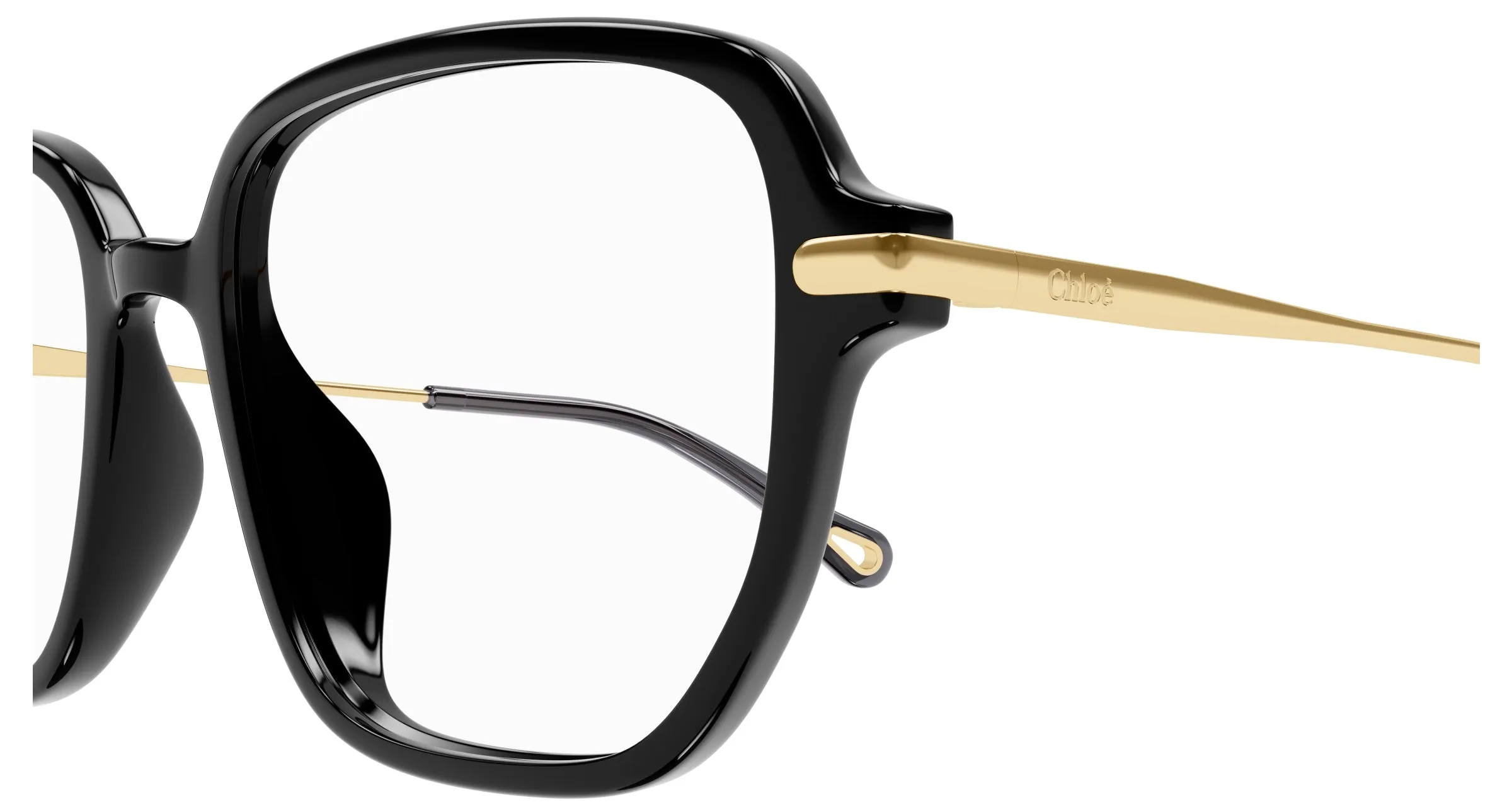 Chloé CH0218OA 001 Montature da vista Acetato Nero Squadrata - immagine 3