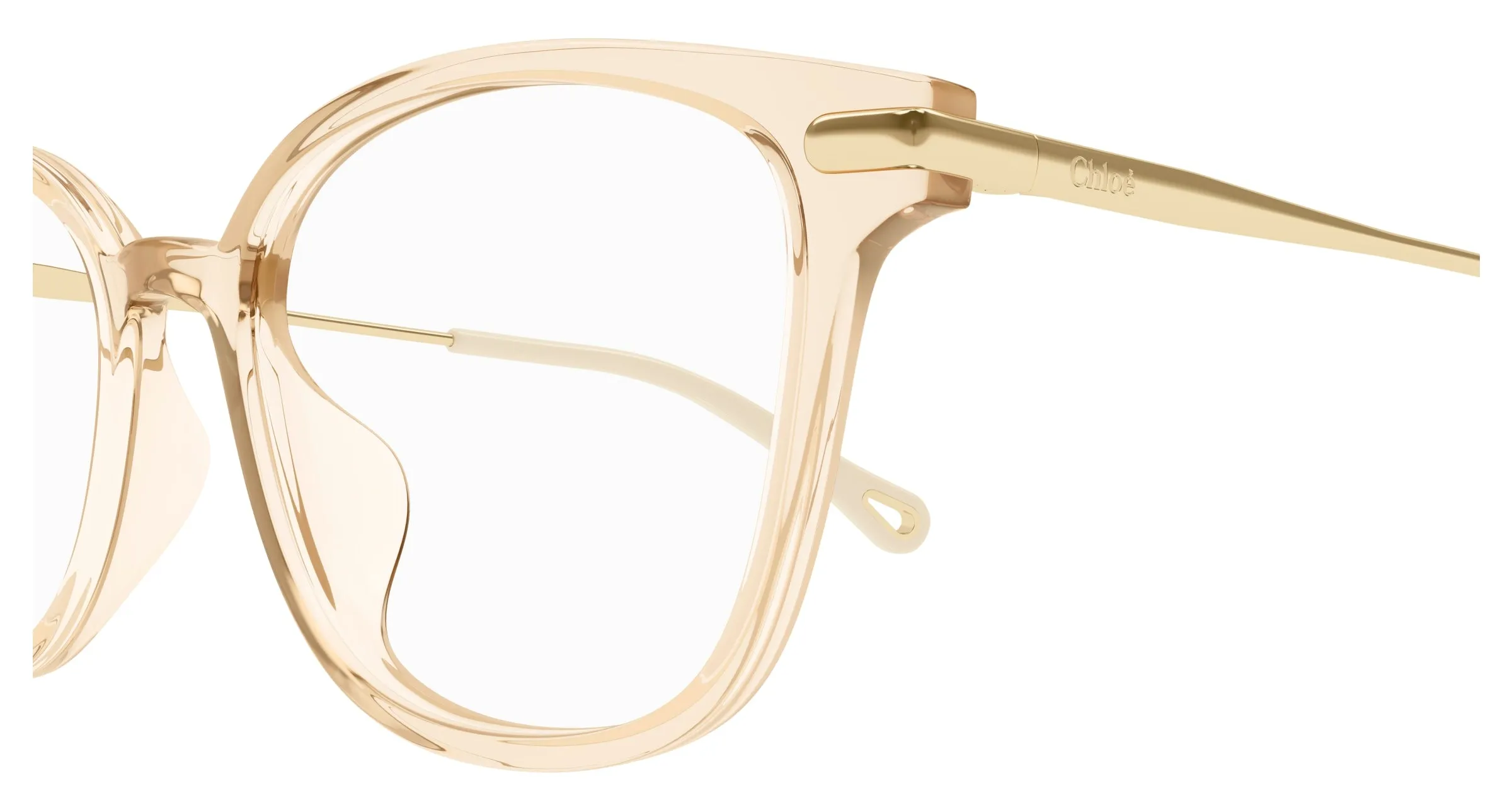 Chloé CH0219OA 004 Montature da vista Acetato Giallo Cat Eye - immagine 3