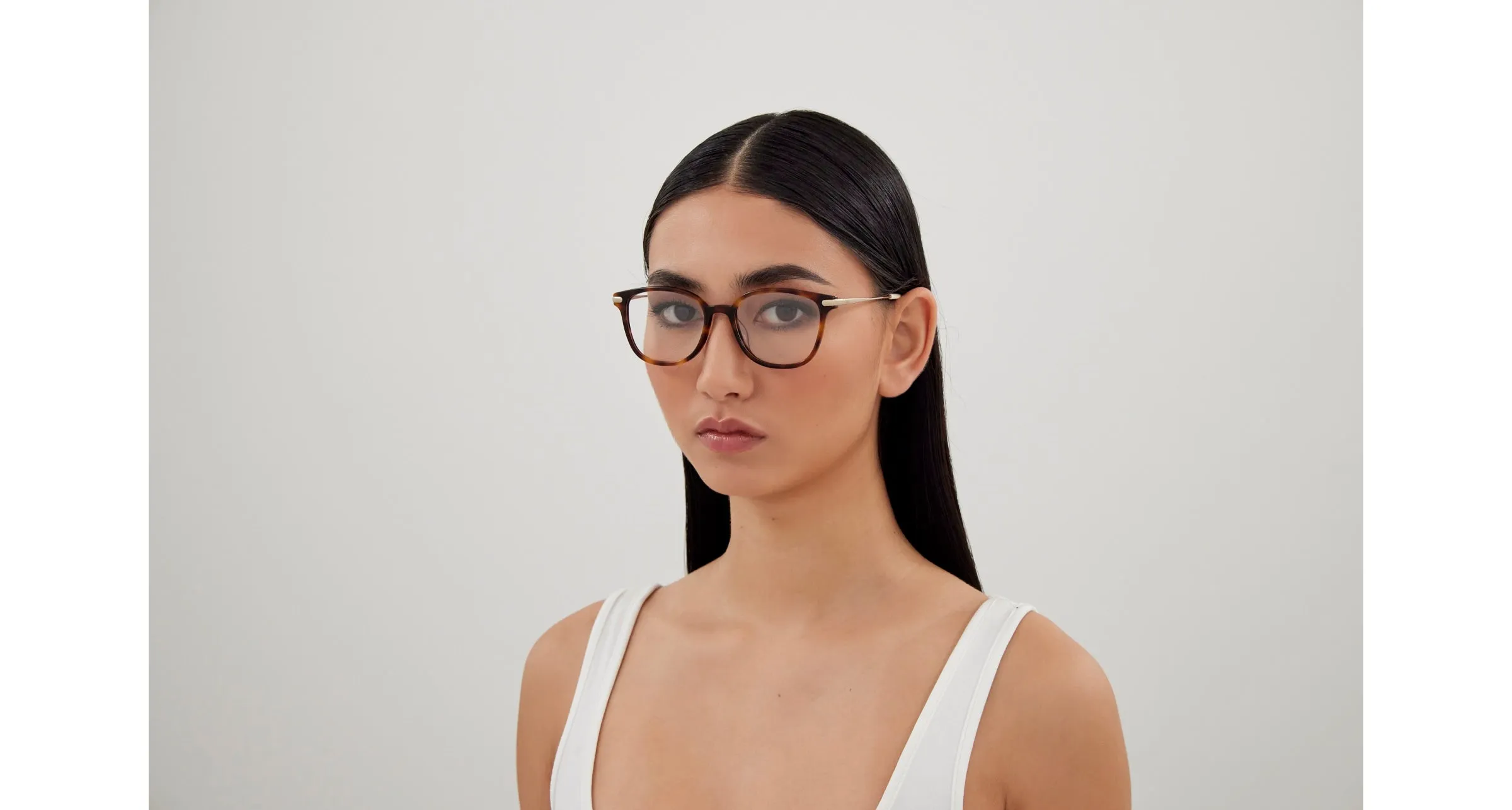 Chloé CH0219OA 002 Montature da vista Acetato Havana Cat Eye - immagine 4