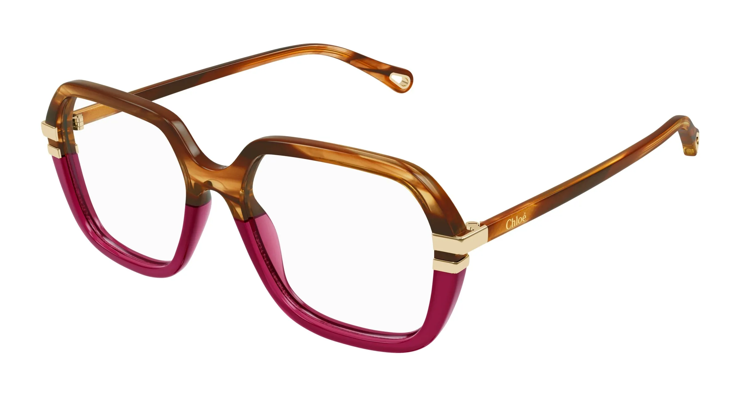 Chloé CH0205O 004 Montature da vista Acetato Havana Squadrata - immagine 1
