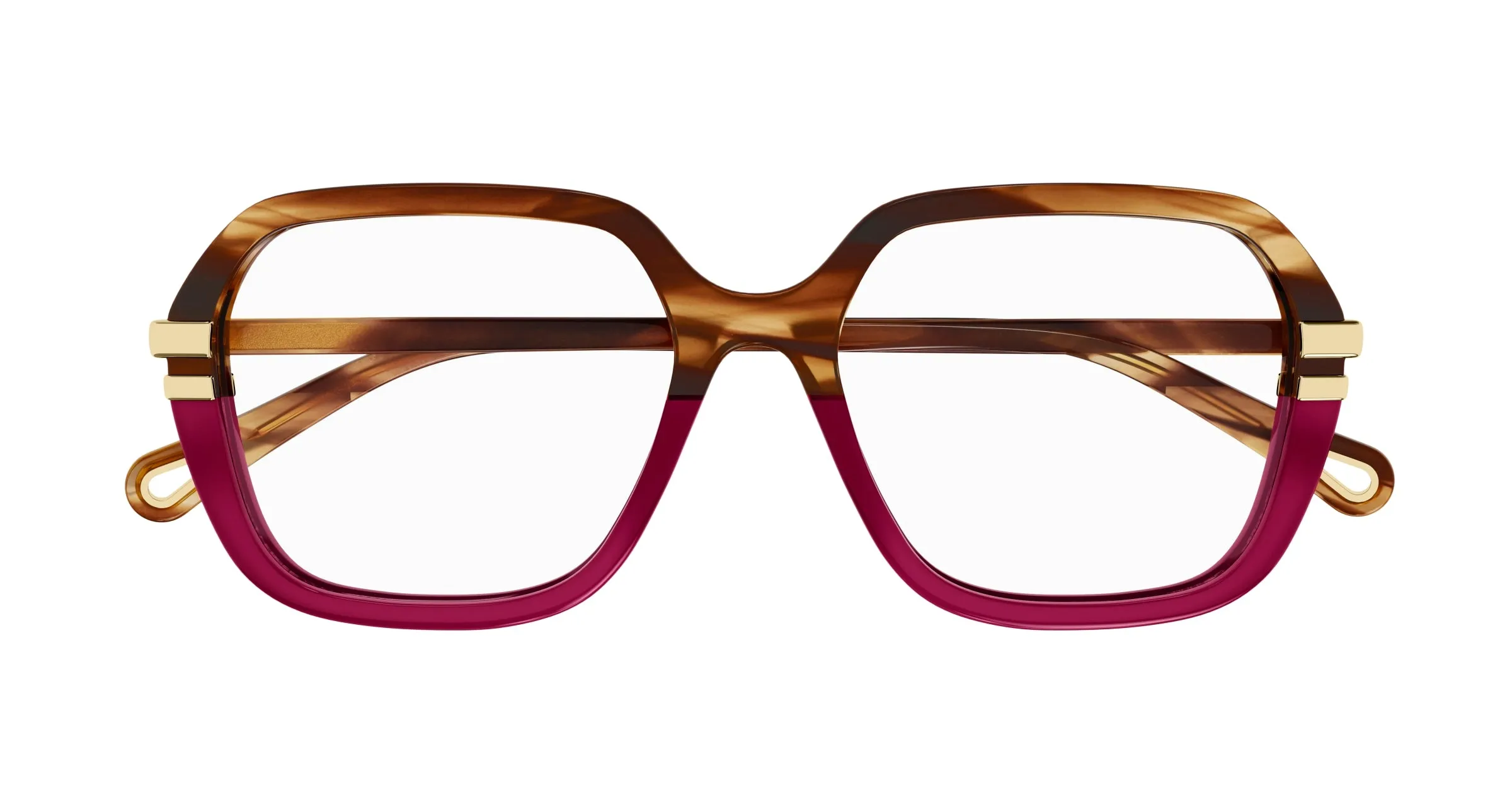 Chloé CH0205O 004 Montature da vista Acetato Havana Squadrata - immagine 2