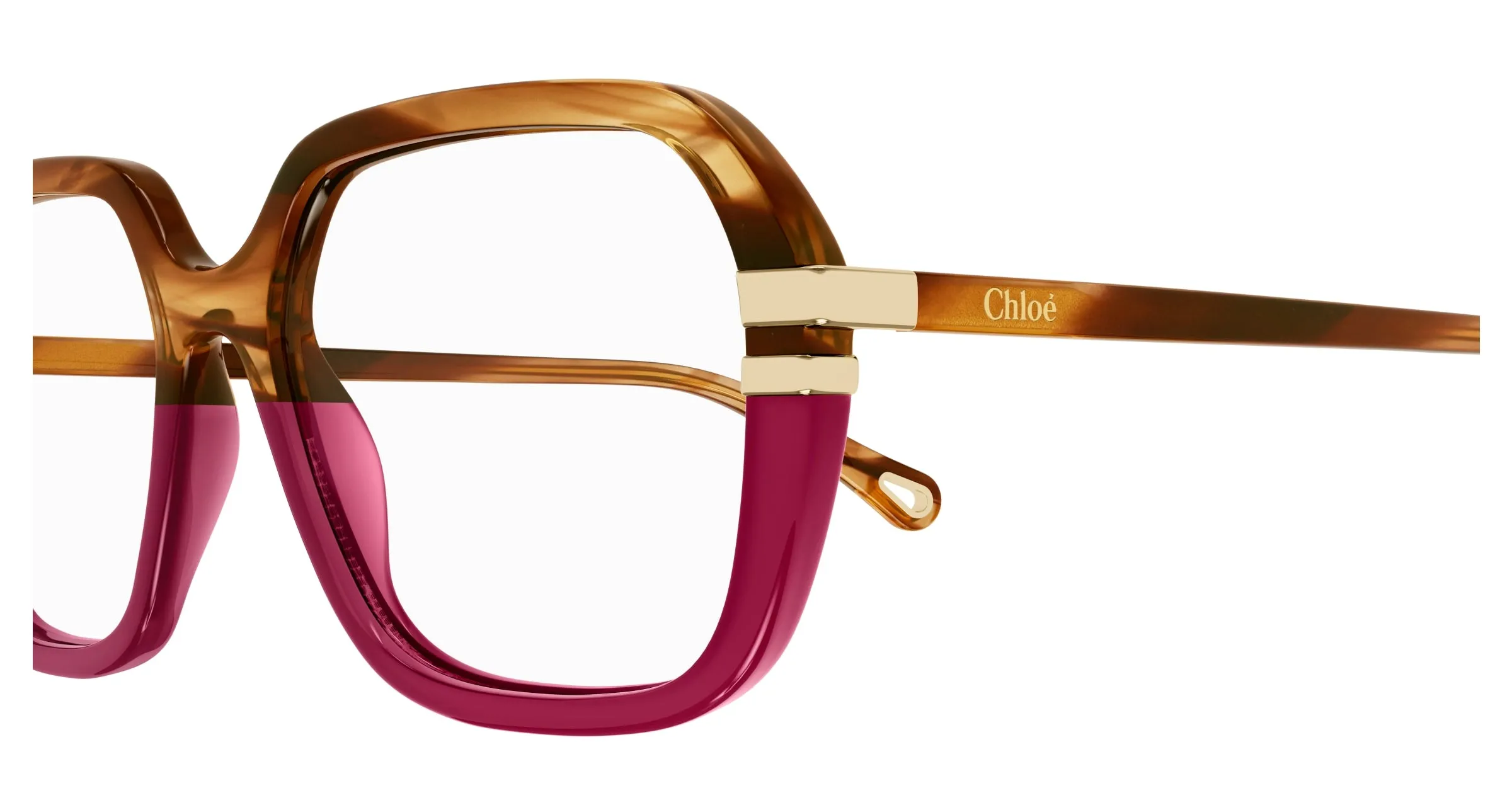 Chloé CH0205O 004 Montature da vista Acetato Havana Squadrata - immagine 3