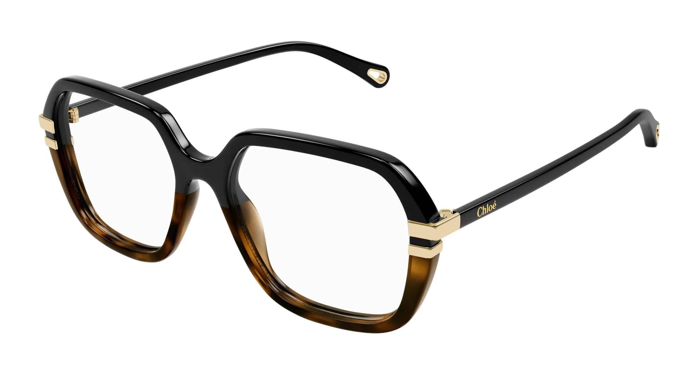 Chloé CH0205O 003 Montature da vista Acetato Nero Squadrata - immagine 1