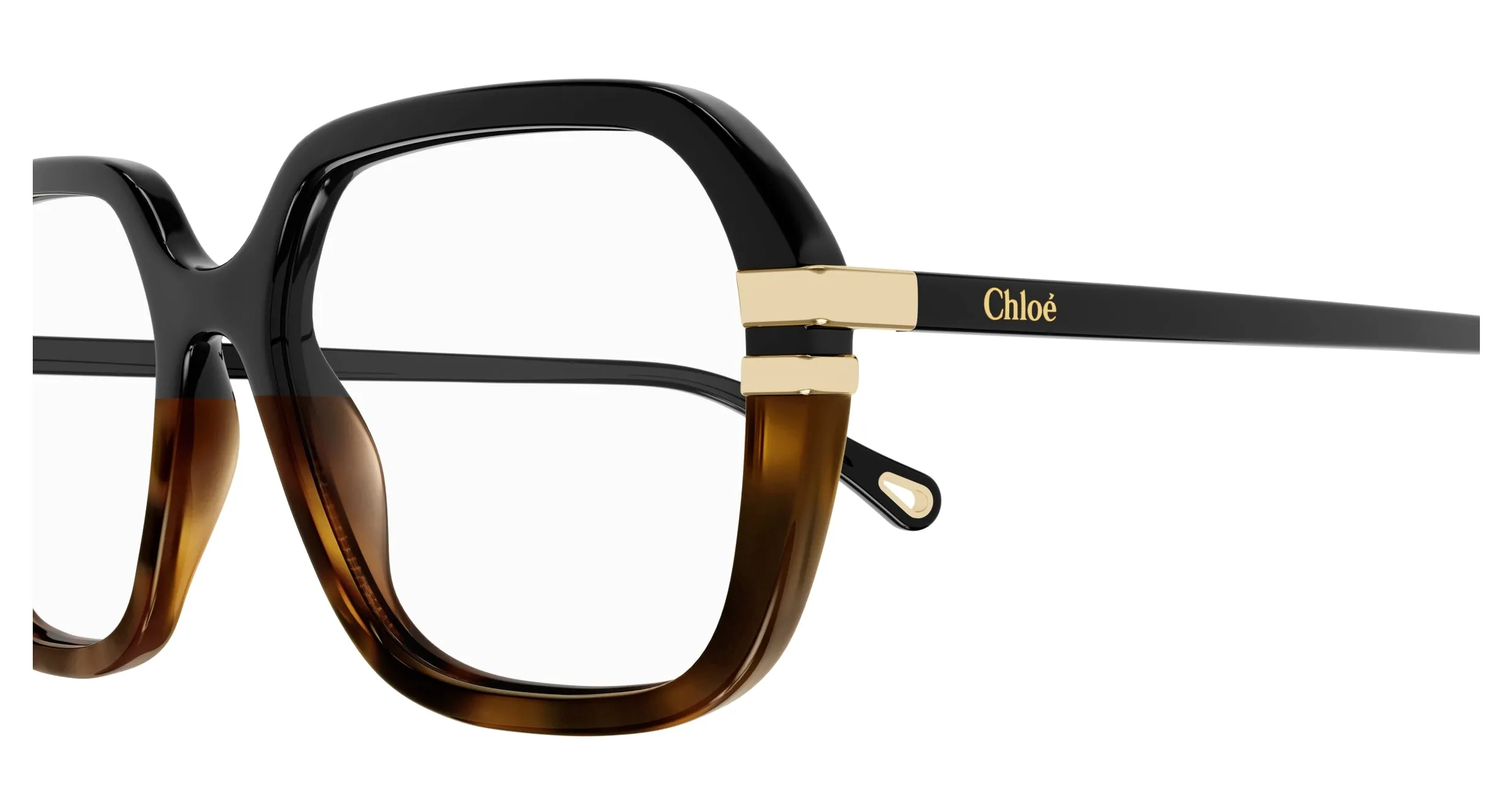 Chloé CH0205O 003 Montature da vista Acetato Nero Squadrata - immagine 3