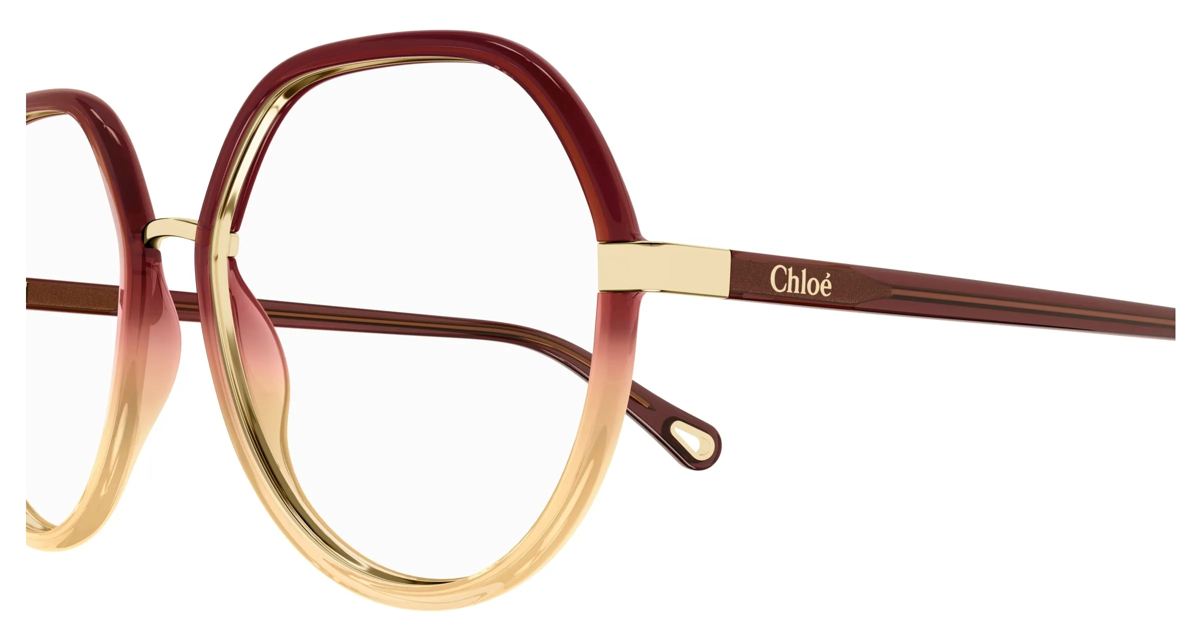 Chloé CH0131O 006 Montature da vista Bio-iniettato Bordeaux Pilot - immagine 3