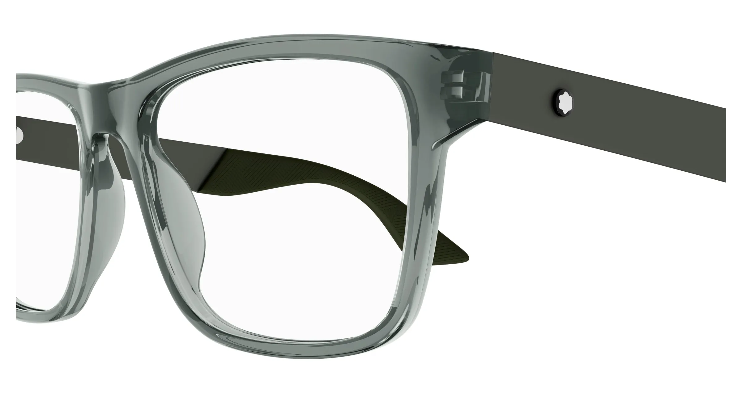 Montblanc MB0300O 003 Montature da vista Acetato Grigio Squadrata - immagine 3
