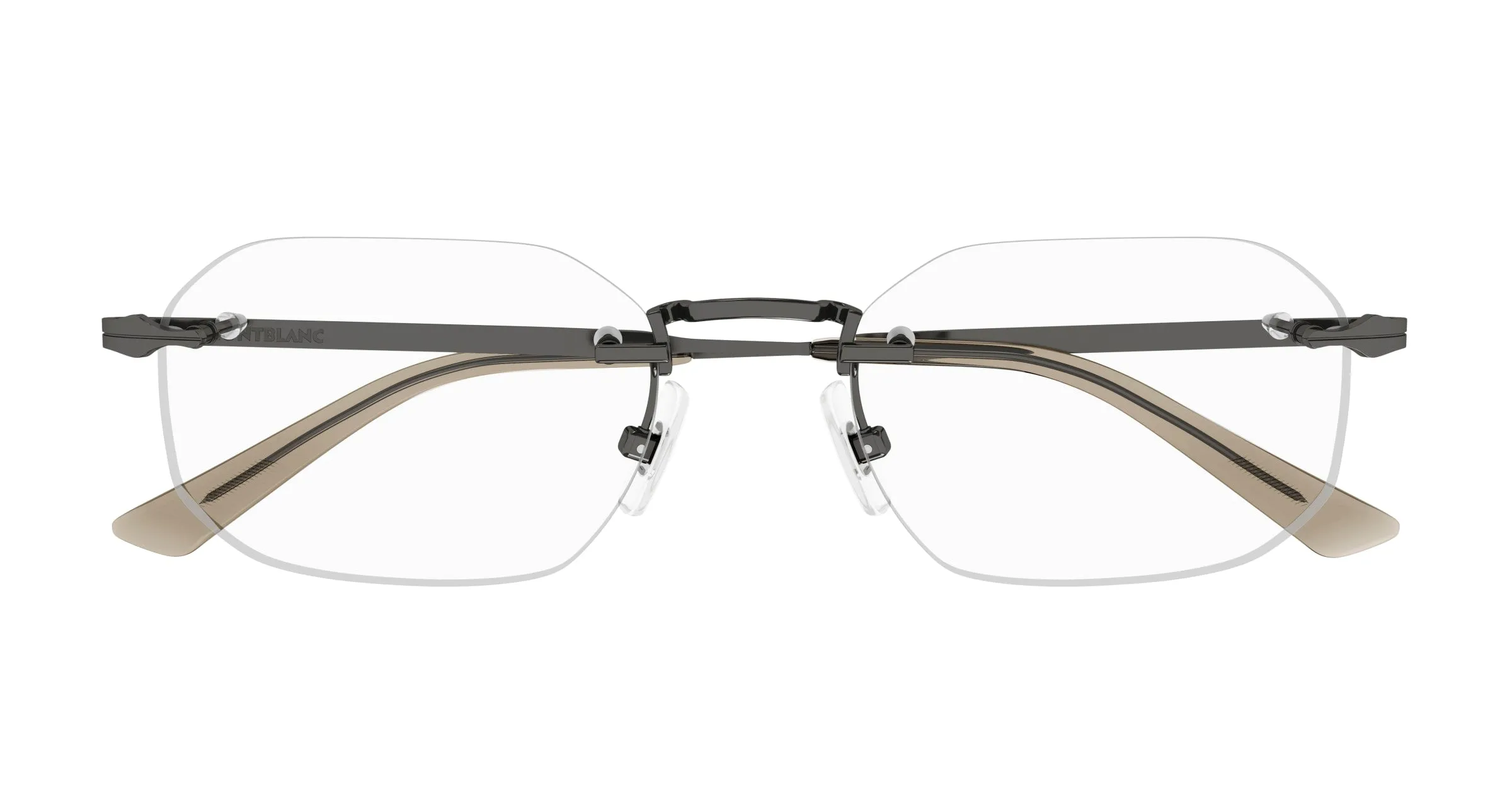 Montblanc MB0307O 002 Montature da vista Metallo Canna di fucile Squadrata - immagine 2