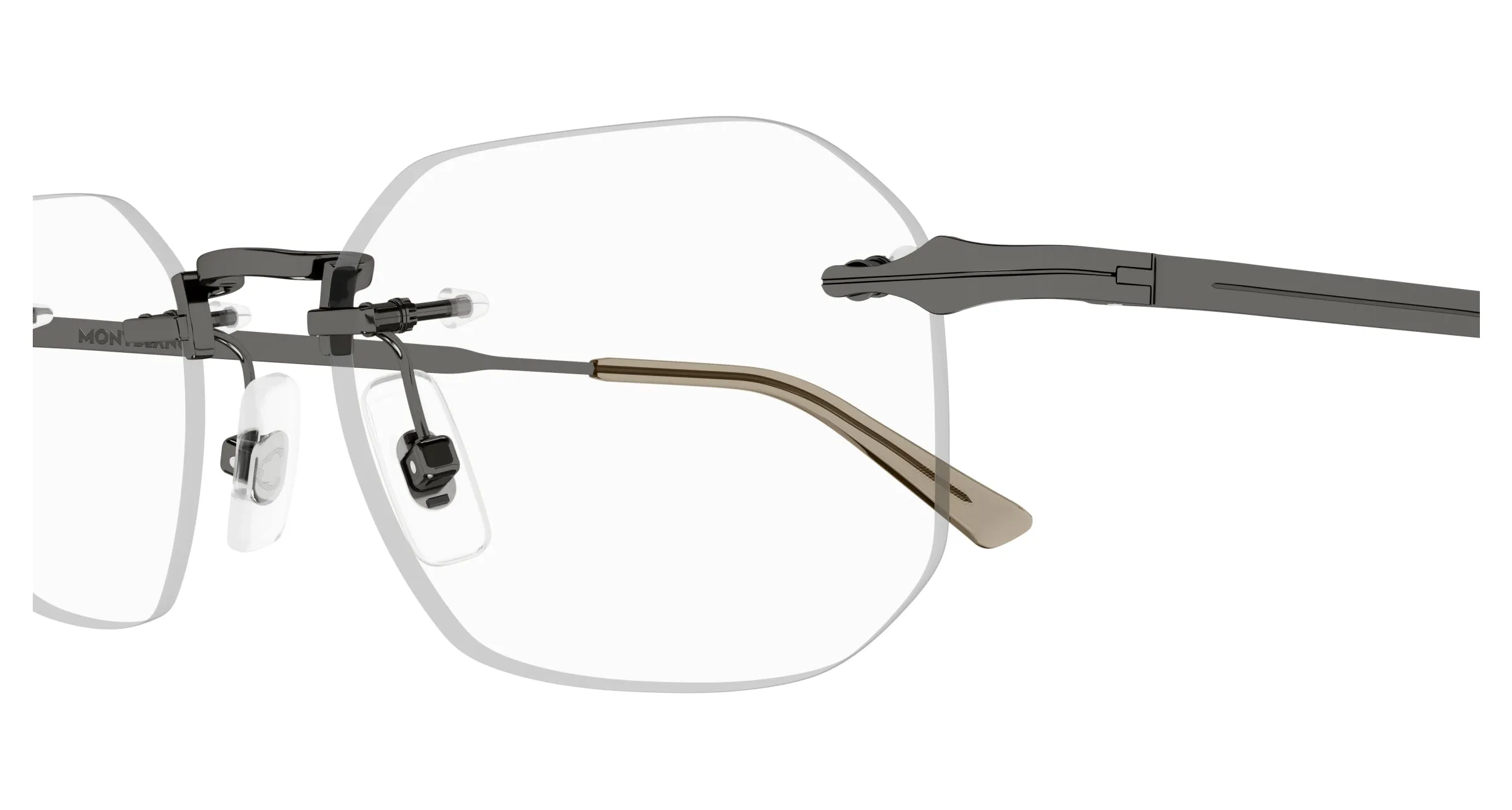 Montblanc MB0307O 002 Montature da vista Metallo Canna di fucile Squadrata - immagine 3