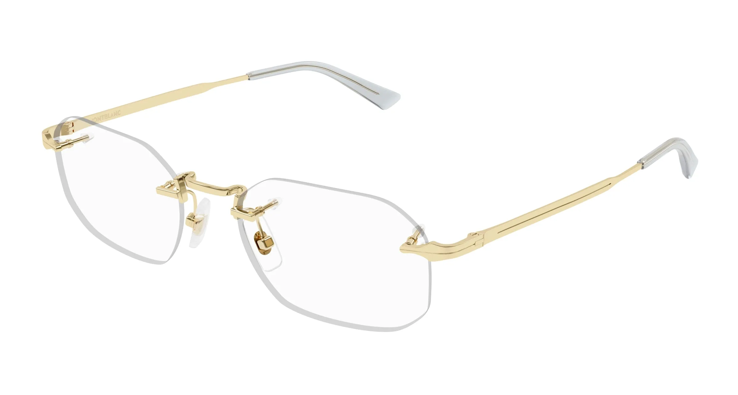 Montblanc MB0307O 001 Montature da vista Metallo Oro Squadrata - immagine 1