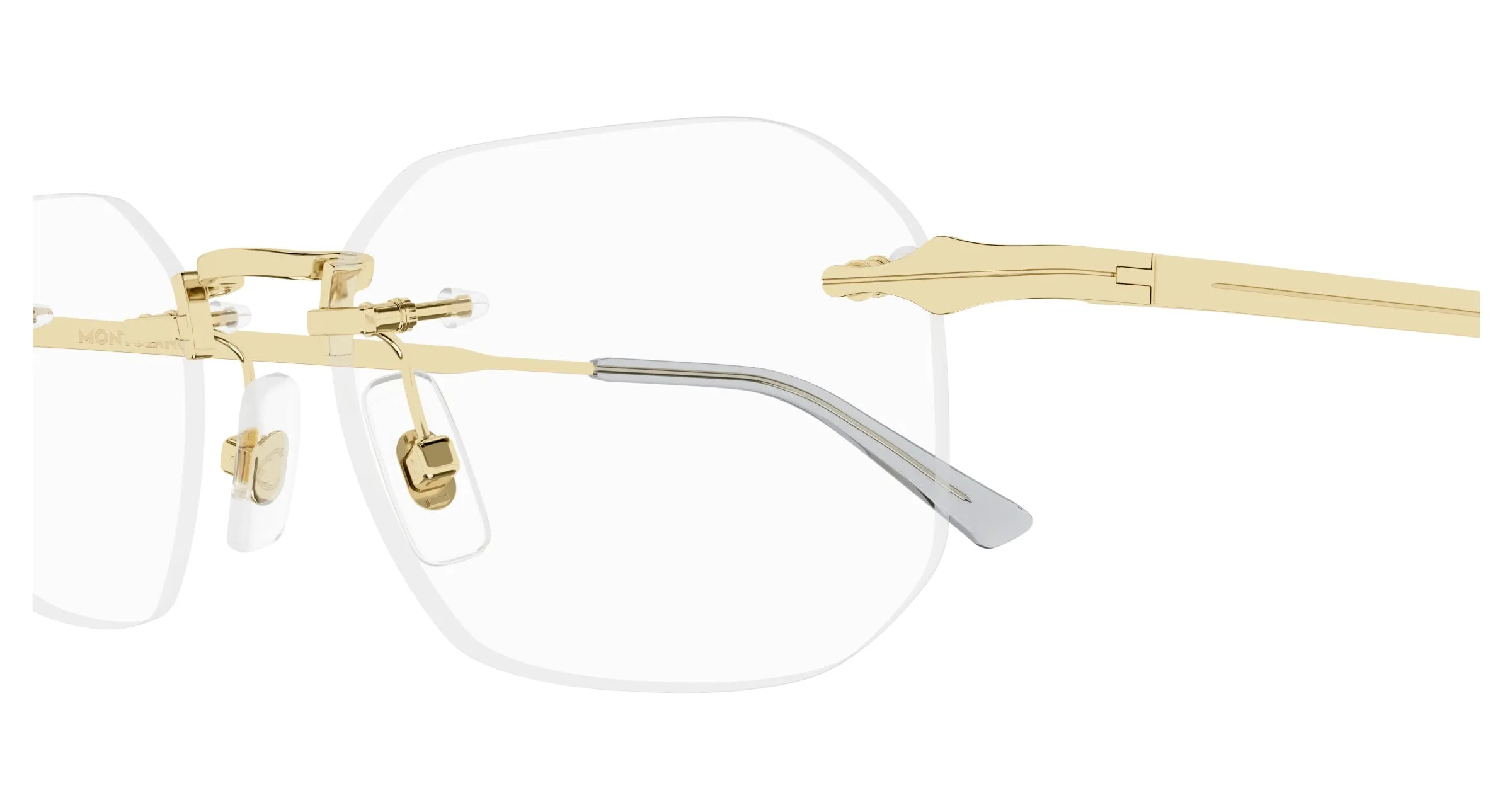 Montblanc MB0307O 001 Montature da vista Metallo Oro Squadrata - immagine 3