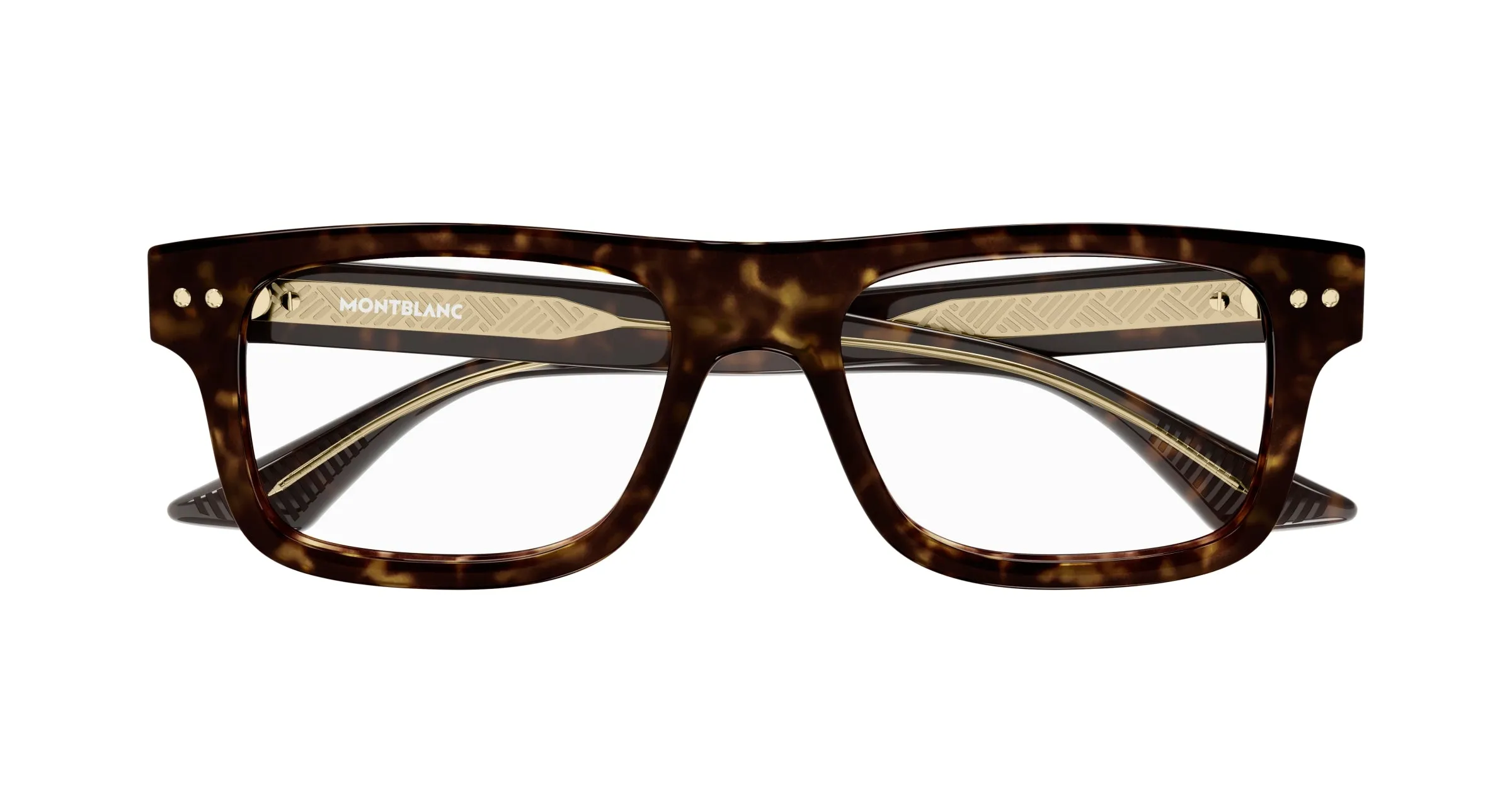 Montblanc MB0289O 006 Montature da vista Acetato Havana Squadrata - immagine 2