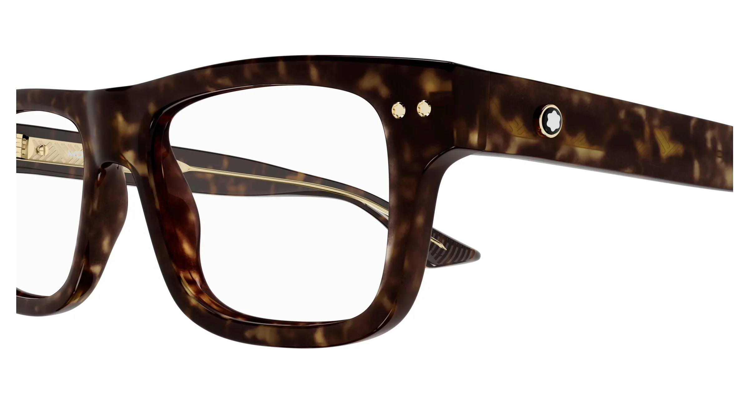 Montblanc MB0289O 006 Montature da vista Acetato Havana Squadrata - immagine 3
